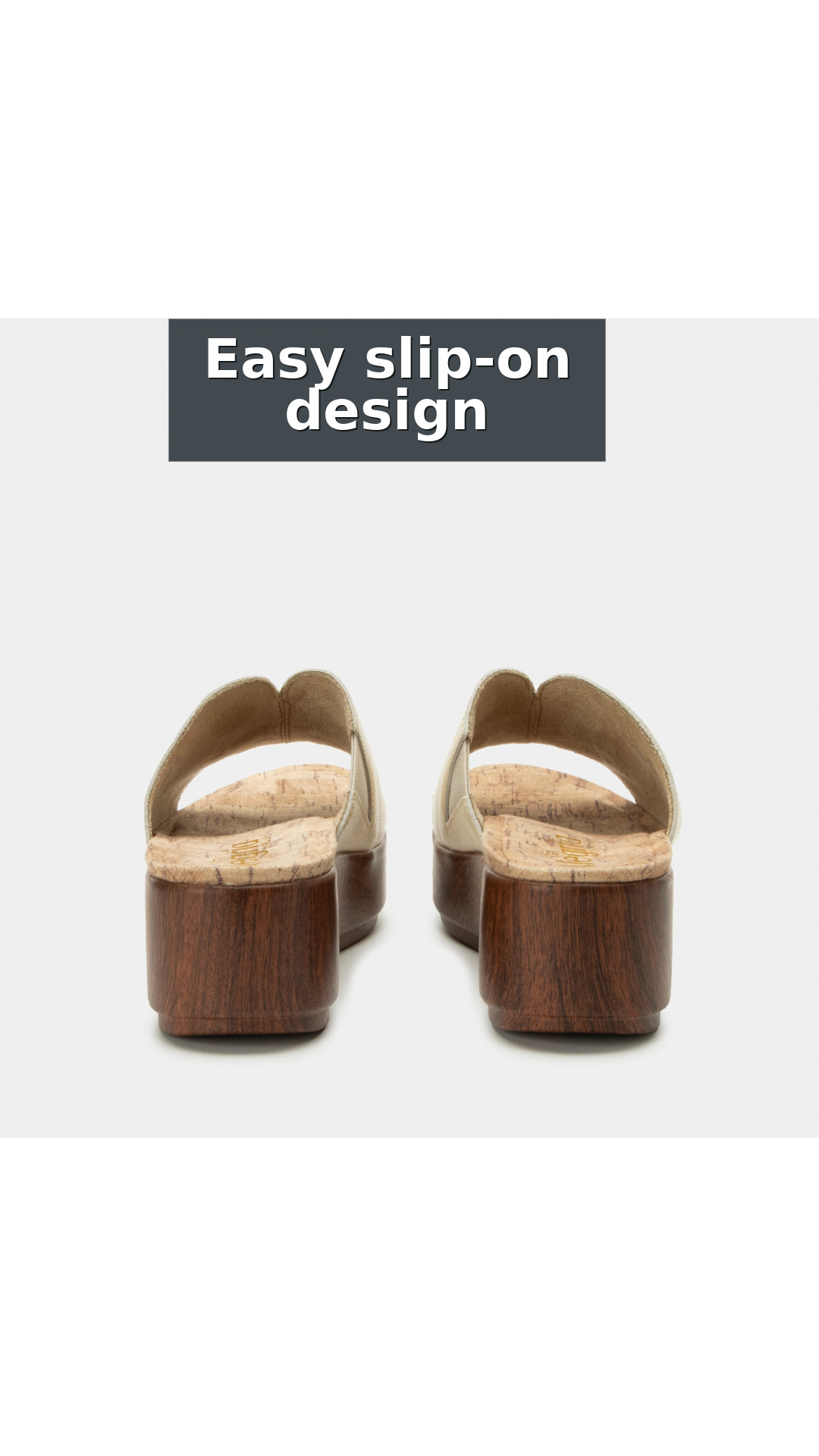 Alegria Triniti Comfort Arch Support Women's Slide Sandal style detail 4: Easy slip-on design