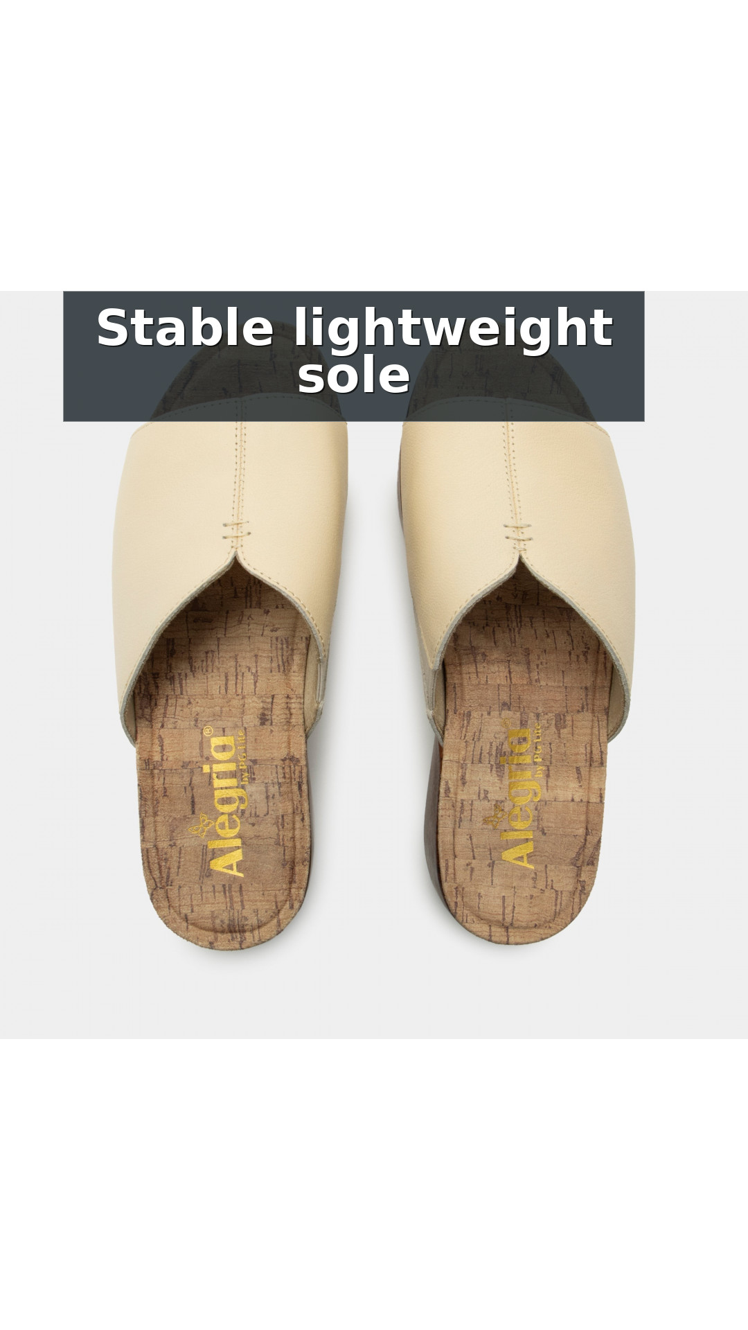 Alegria Triniti Comfort Arch Support Women's Slide Sandal style detail 5: Stable lightweight sole