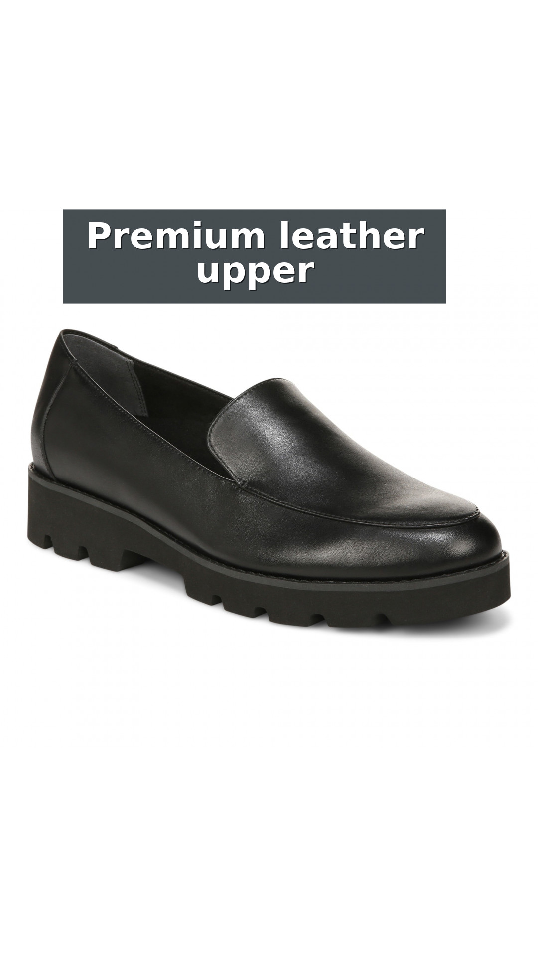 Vionic Kensley Women's Slip On Loafer style detail 5: Premium leather upper