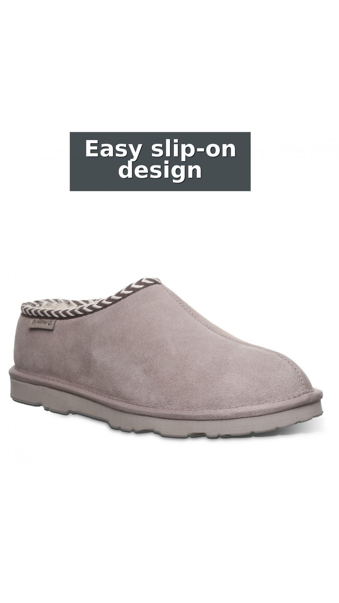 Beau Men's Slippers By Bearpaw - 3048m style detail 5: Easy slip-on design