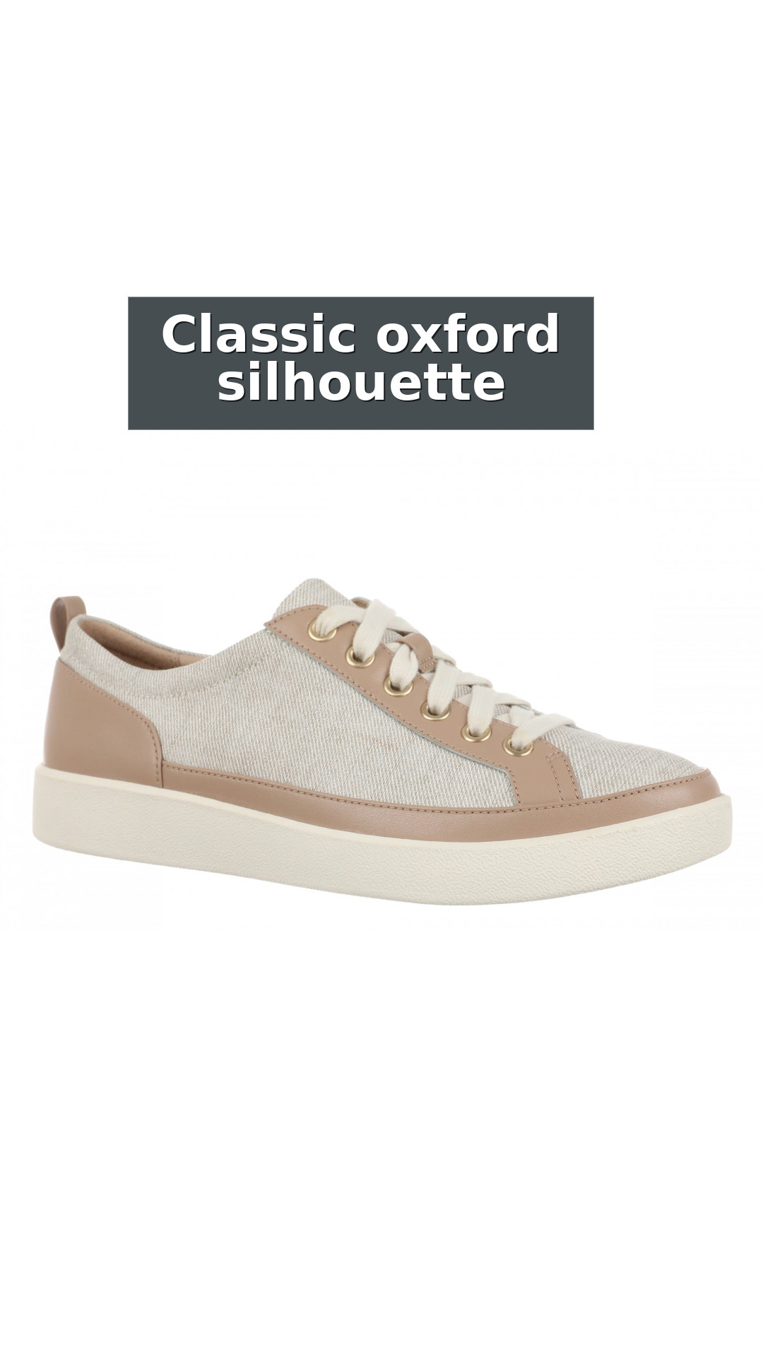 Vionic Winny Women's Oxford - Comfortable Orthotic Arch Support Lace-Up Shoes style detail 5: Classic oxford silhouette