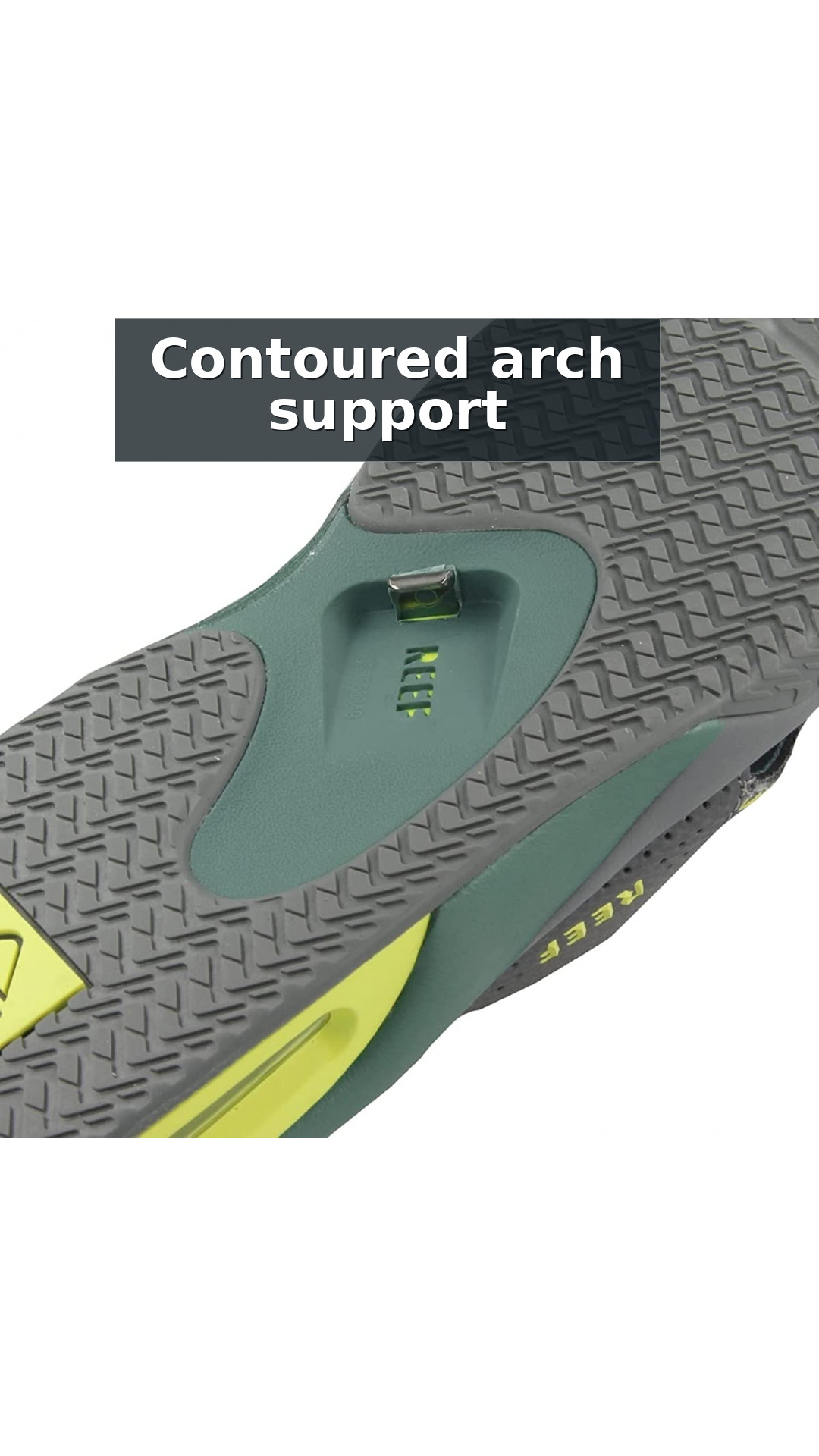 Reef Fanning Men's Comfort Beach Sandals style detail 3: Contoured arch support