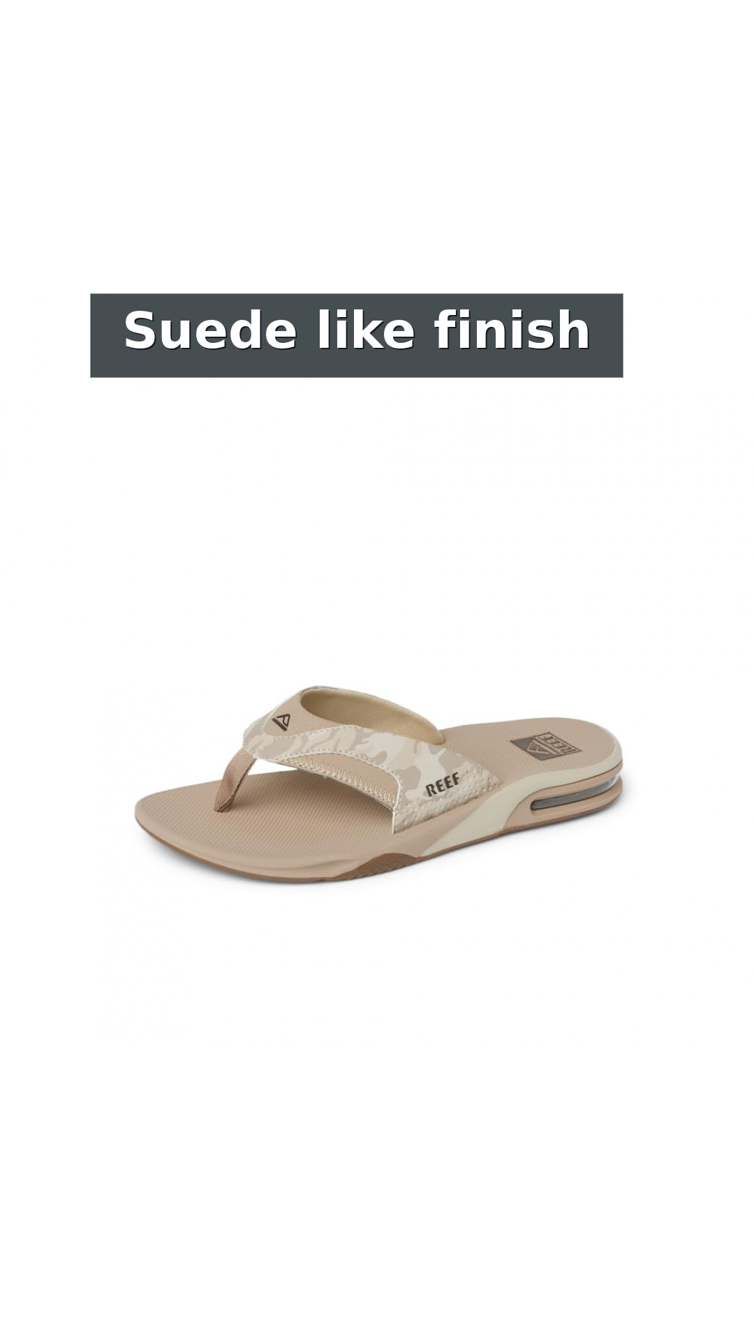 Reef Fanning Men's Comfort Beach Sandals style detail 9: Suede like finish