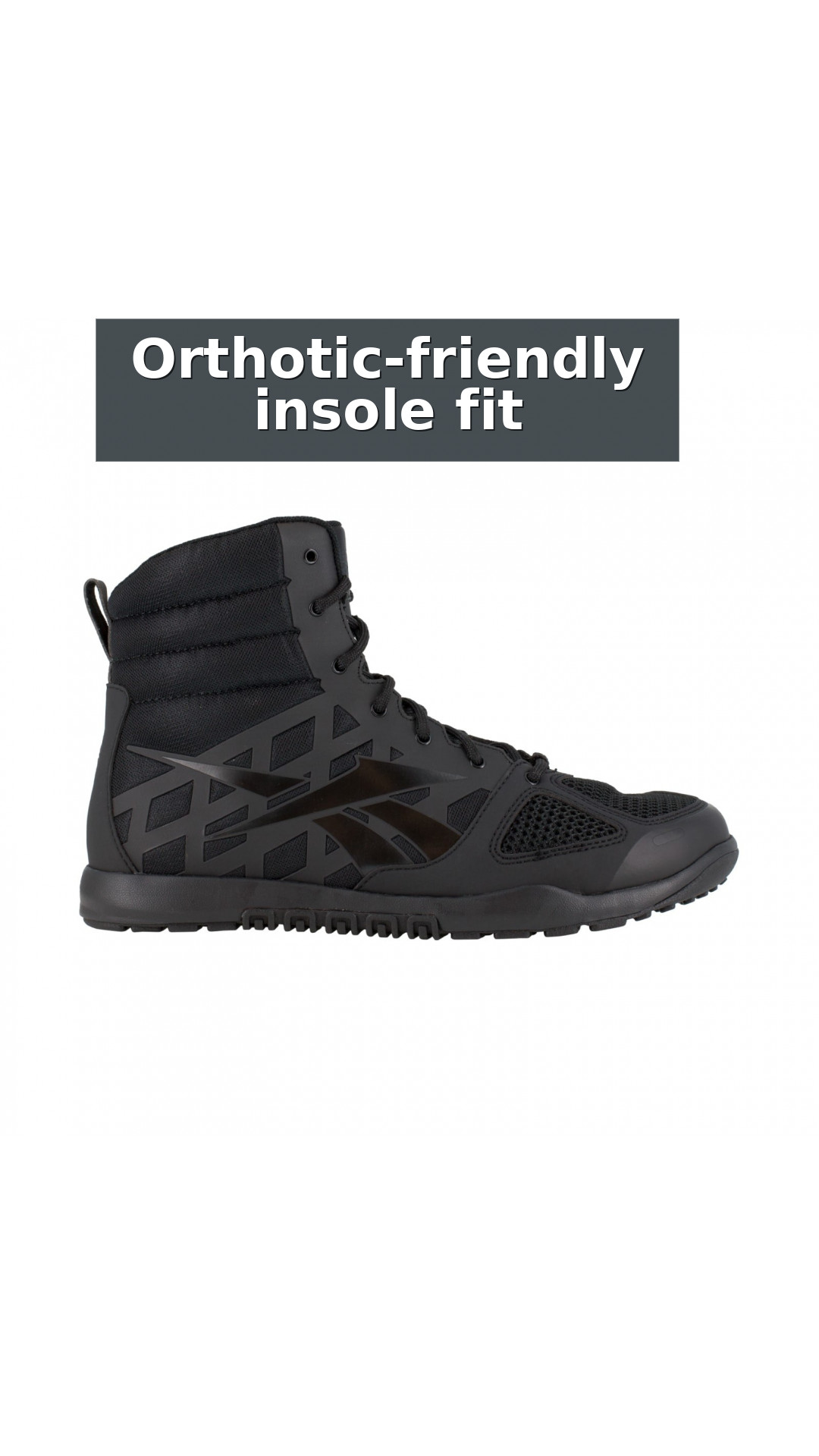 Reebok Men's Nano 6 Inch Tactical Boot - TAA Compliant Soft Toe Shoe style detail 9: Orthotic-friendly insole fit