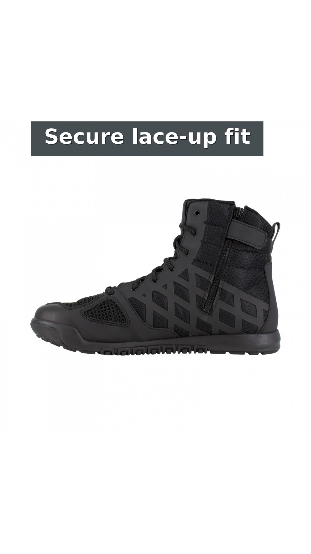 Reebok Men's Nano 6 Inch Tactical Boot - TAA Compliant Soft Toe Shoe style detail 10: Secure lace-up fit