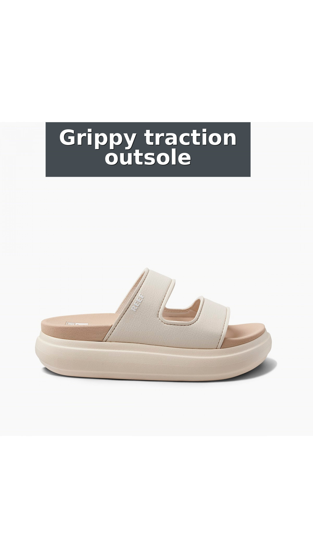 Reef Cushion Bondi 2 Bar Women's Comfort Sandals style detail 7: Grippy traction outsole