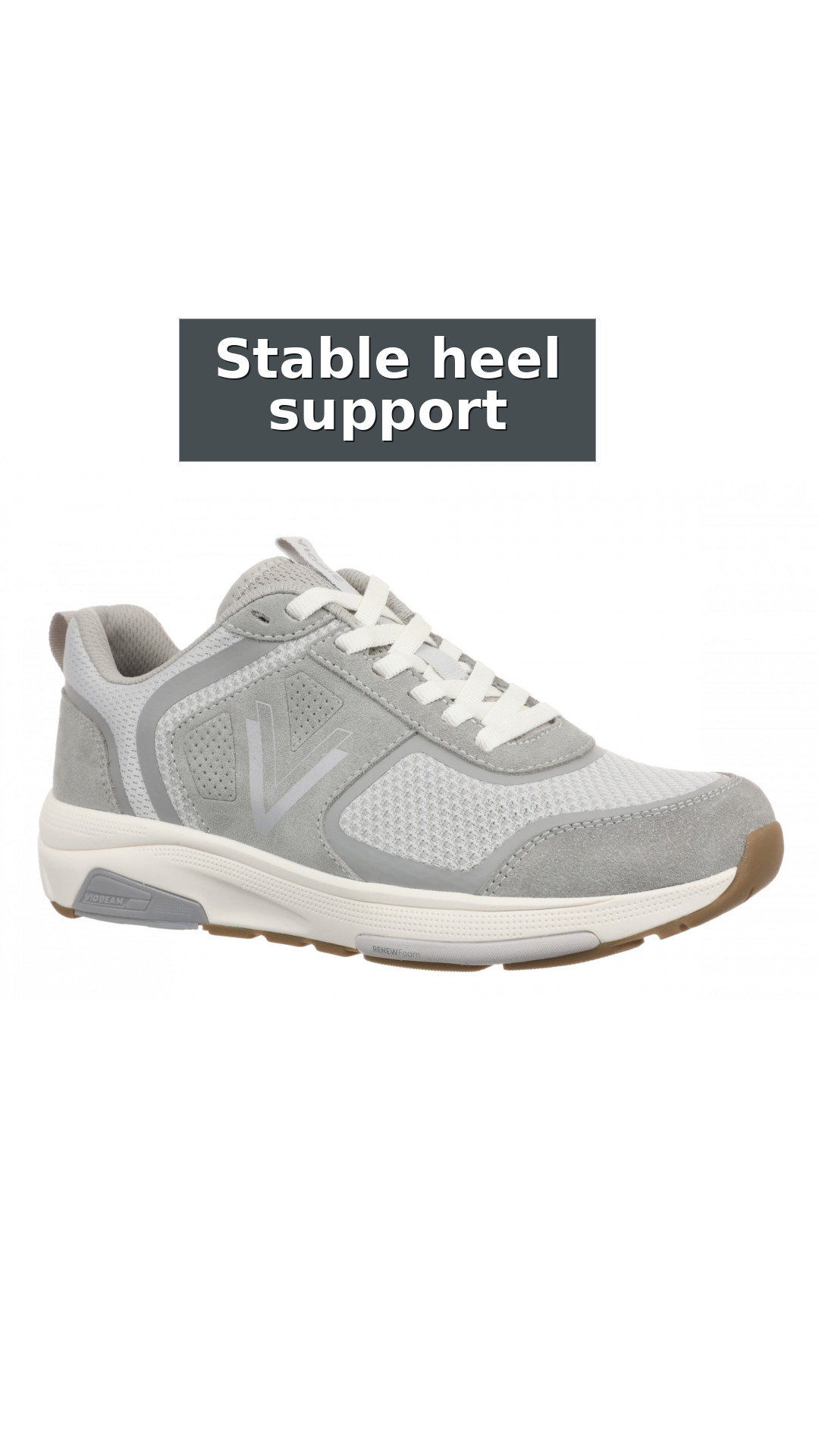 Vionic Walk Strider Knit - Women's Orthotic Arch Support Comfort Walking Shoes style detail 6: Stable heel support