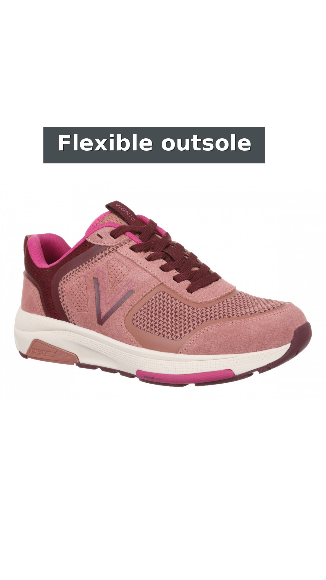 Vionic Walk Strider Knit - Women's Orthotic Arch Support Comfort Walking Shoes style detail 7: Flexible outsole