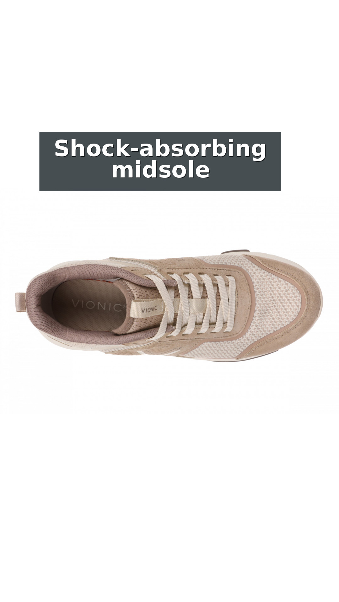 Vionic Walk Strider Knit - Women's Orthotic Arch Support Comfort Walking Shoes style detail 9: Shock-absorbing midsole
