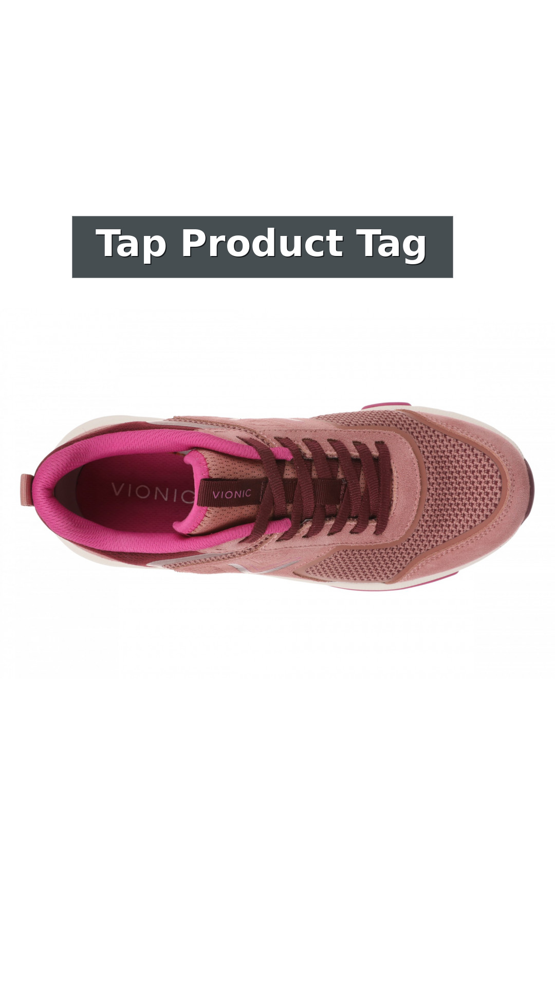 Vionic Walk Strider Knit - Women's Orthotic Arch Support Comfort Walking Shoes style detail 12: Tap Product Tag
