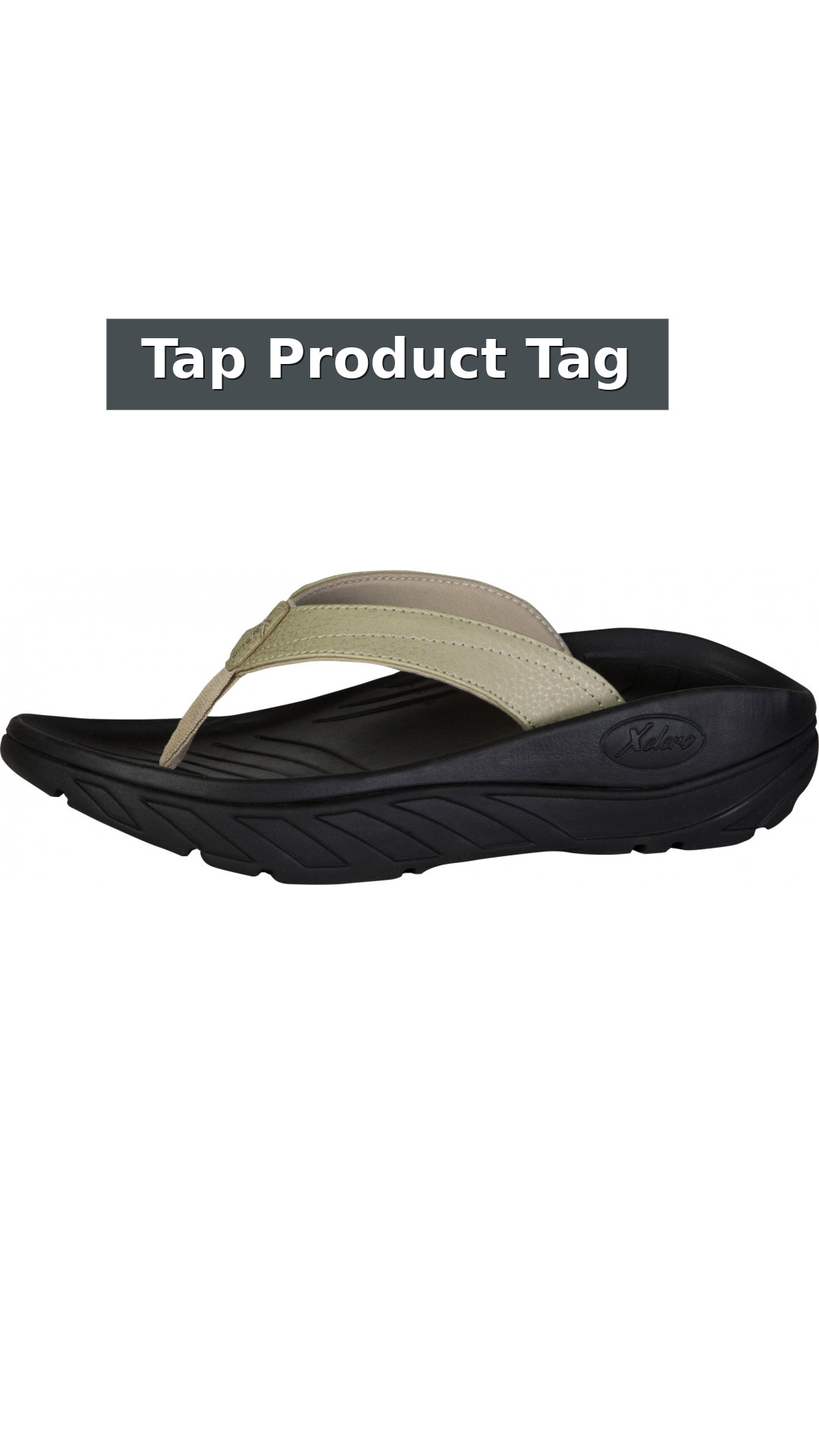 Xelero TRU Sandal Recovery Support Women's Sandal style detail 12: Tap Product Tag