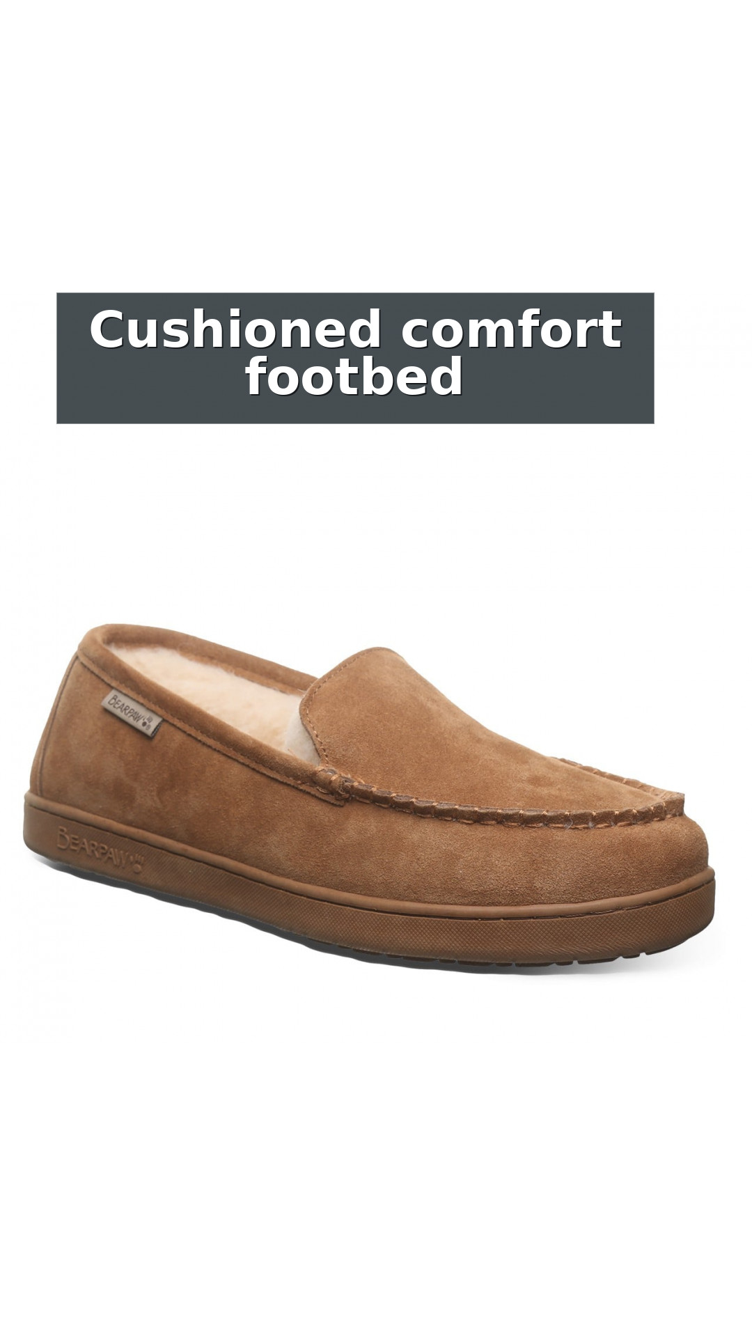 Bearpaw Brian Men's Slippers - Comfort Indoor Footwear style detail 3: Cushioned comfort footbed