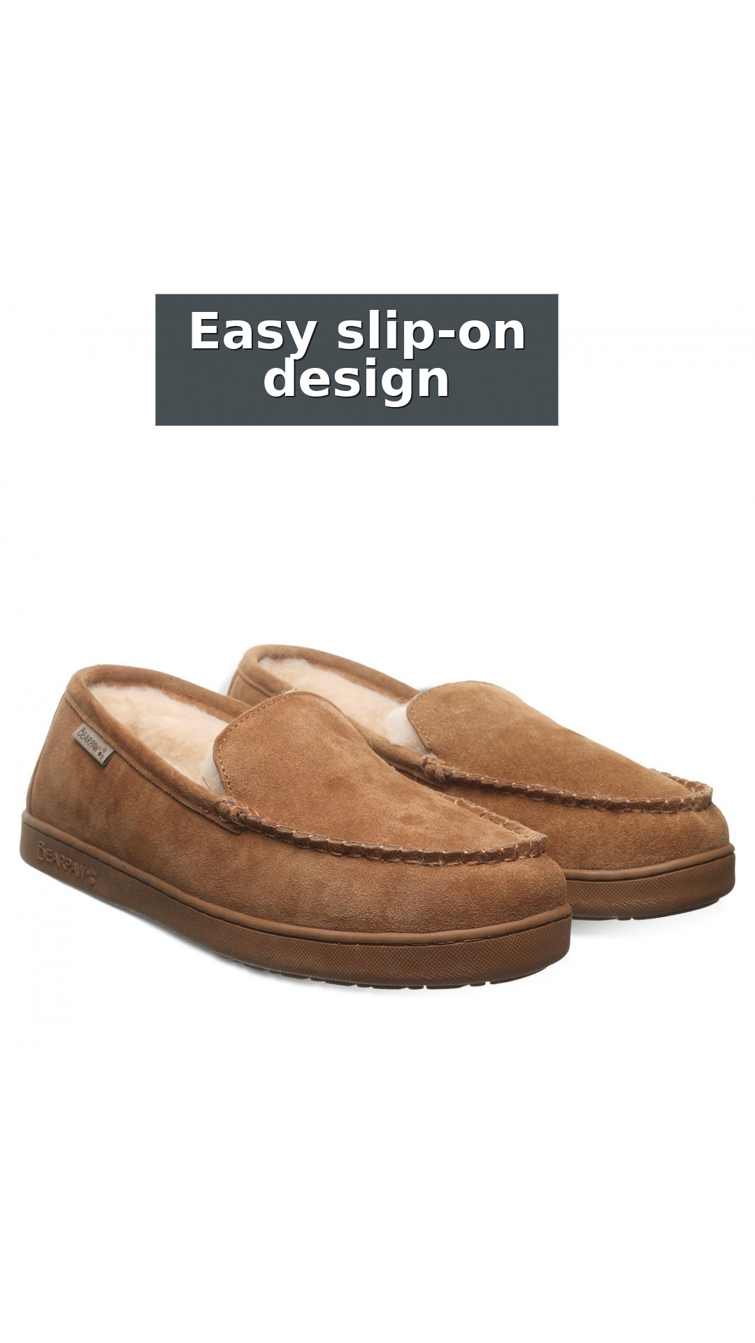 Bearpaw Brian Men's Slippers - Comfort Indoor Footwear style detail 4: Easy slip-on design
