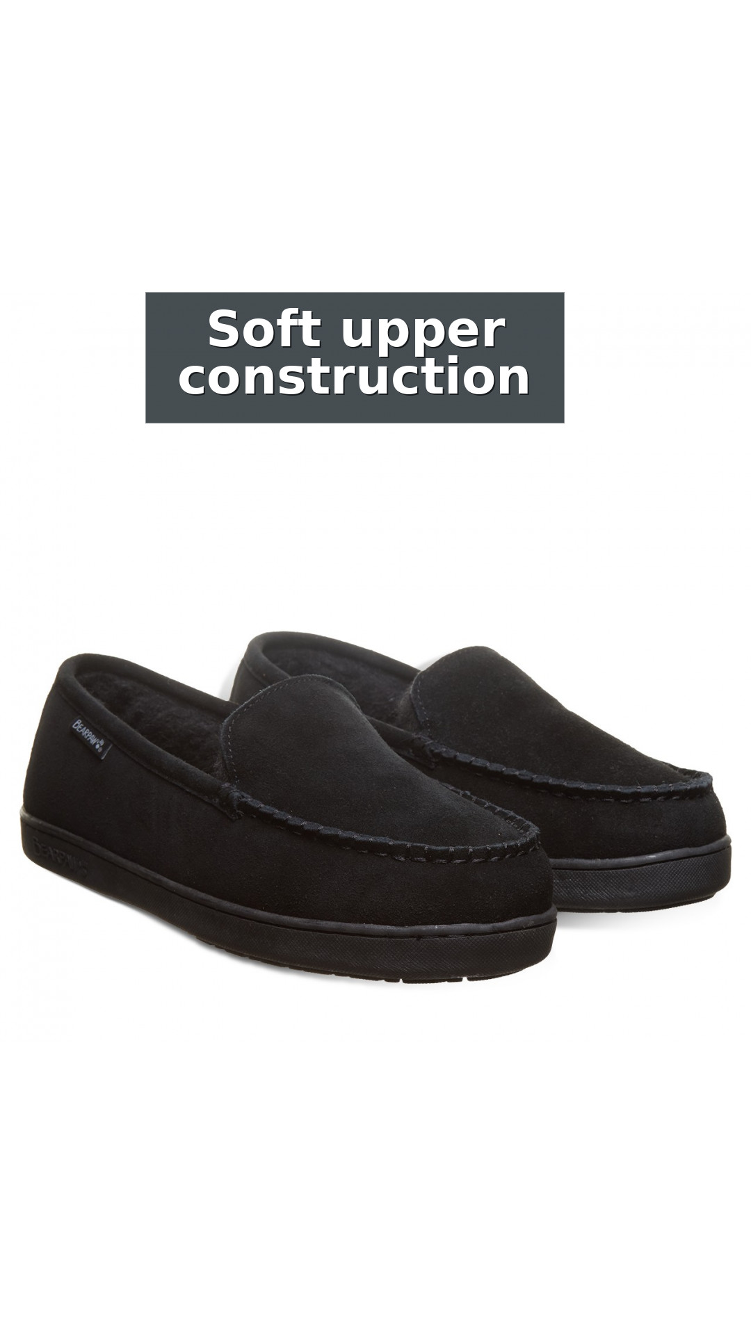 Bearpaw Brian Men's Slippers - Comfort Indoor Footwear style detail 5: Soft upper construction