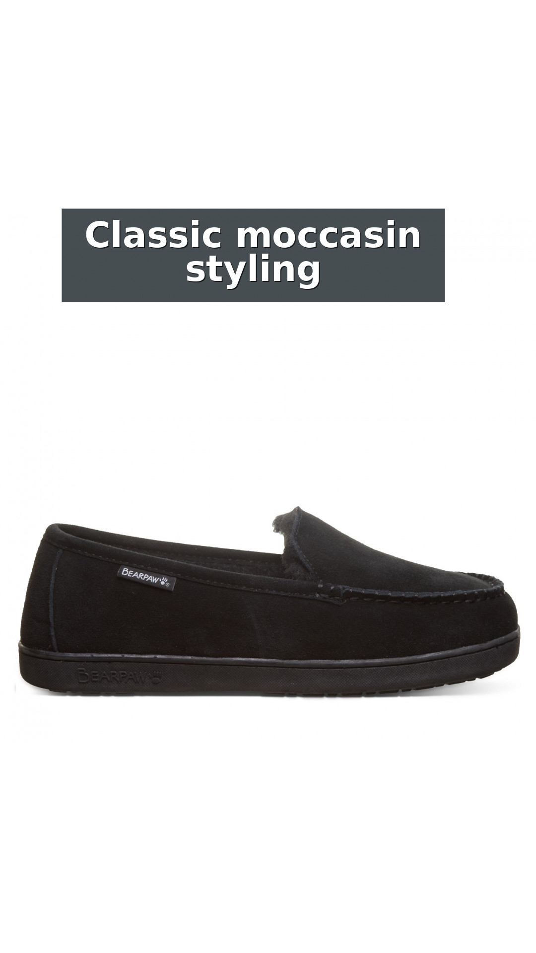 Bearpaw Brian Men's Slippers - Comfort Indoor Footwear style detail 9: Classic moccasin styling
