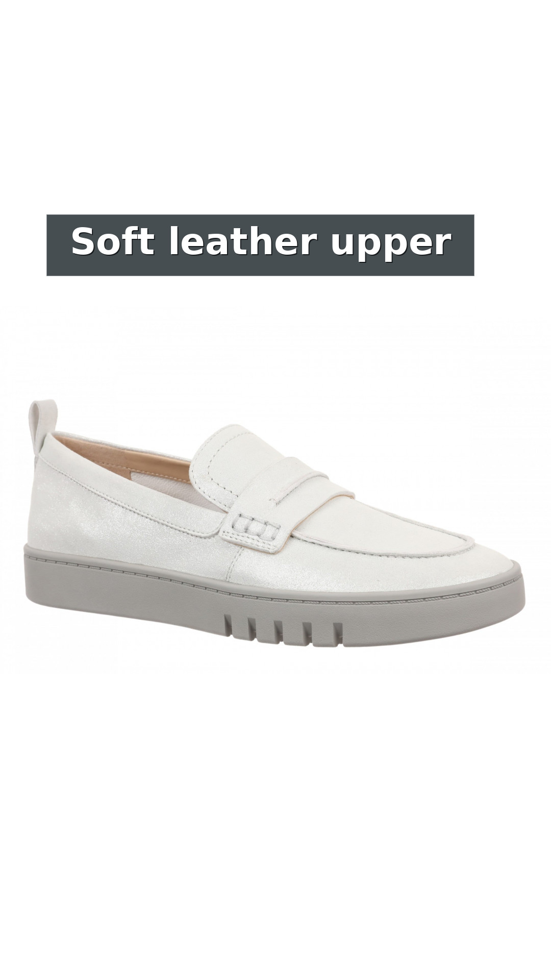 Vionic Chantel Women's Arch Support Slip-On Loafer Shoe style detail 6: Soft leather upper