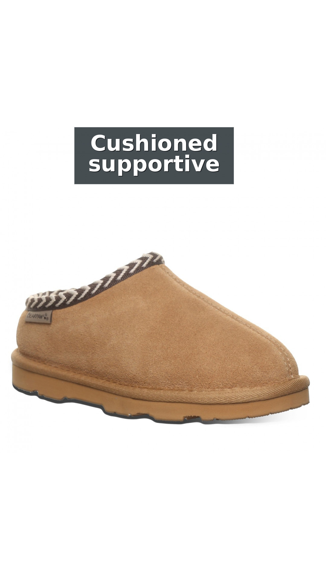 Bearpaw Tabitha Youth Kid's Indoor/outdoor Slippers style detail 3: Cushioned supportive footbed