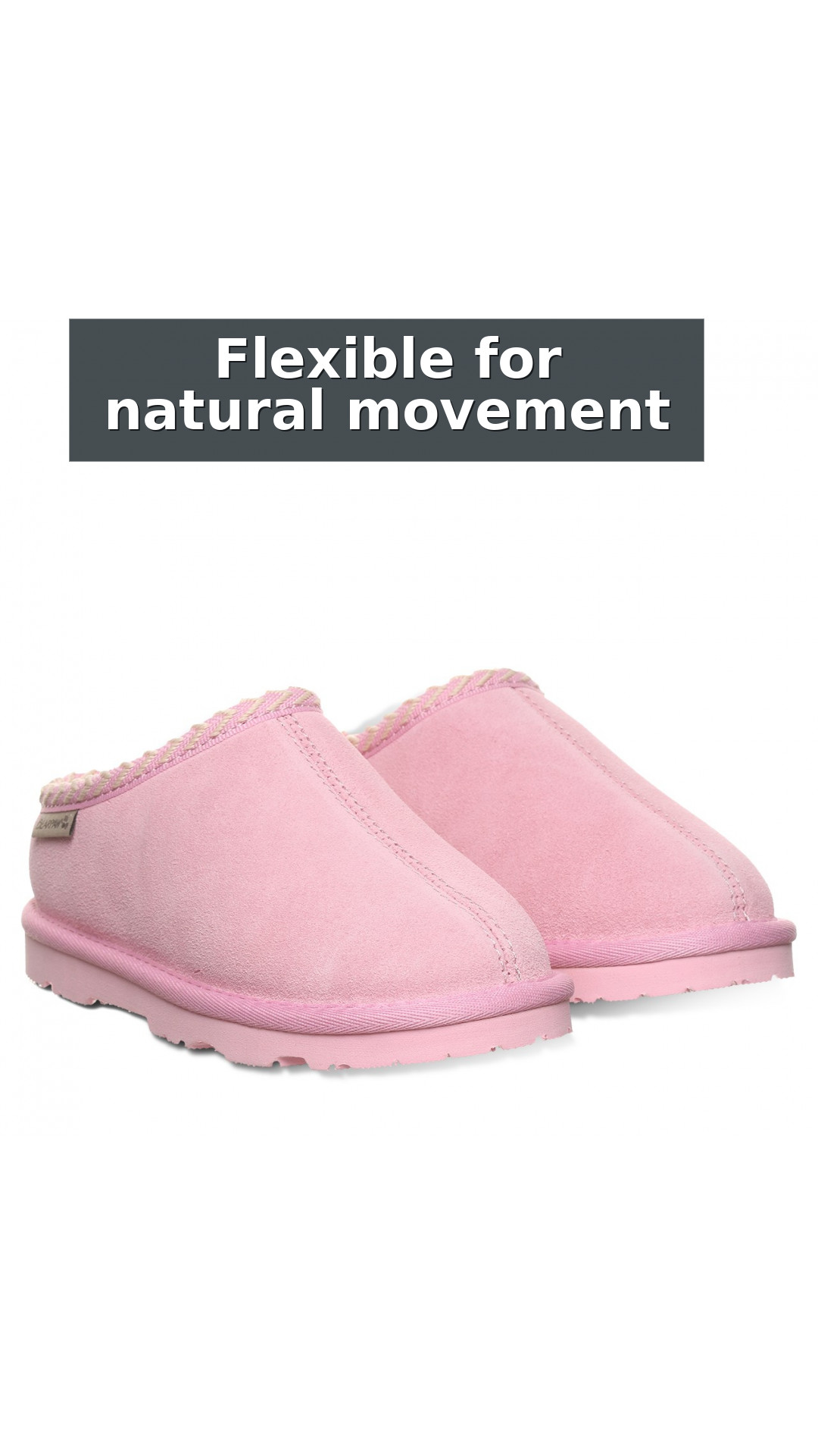 Bearpaw Tabitha Youth Kid's Indoor/outdoor Slippers style detail 10: Flexible for natural movement