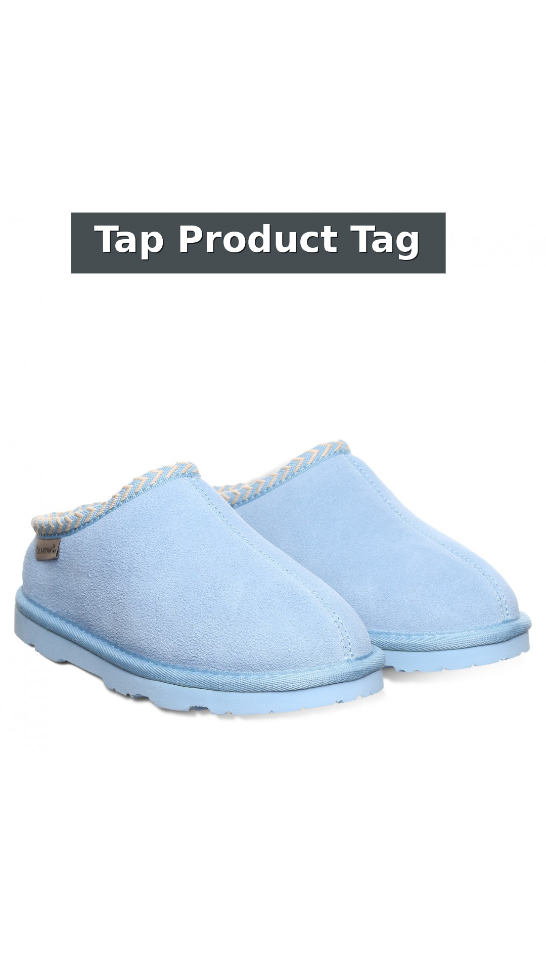 Bearpaw Tabitha Youth Kid's Indoor/outdoor Slippers style detail 12: Tap Product Tag