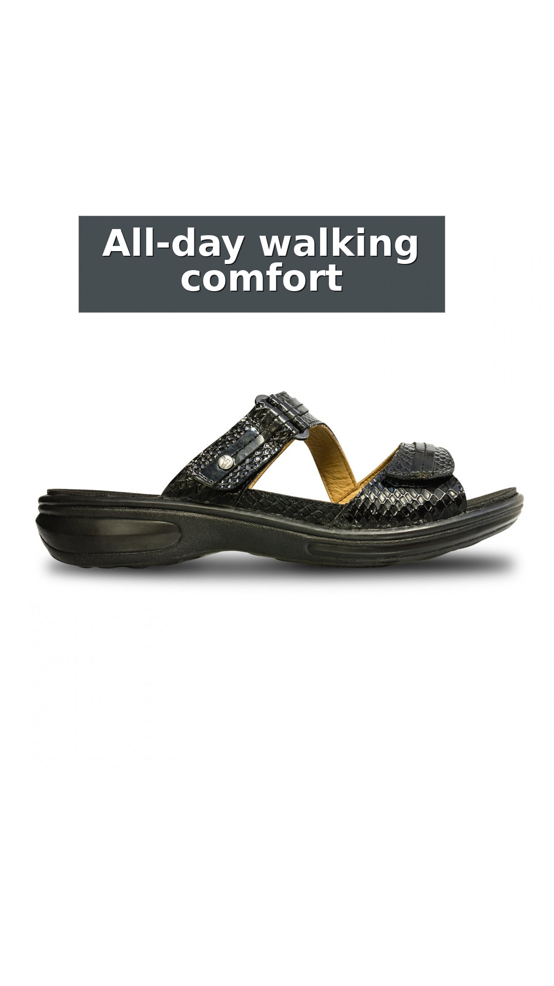 Revere Rio Removable Comfort Insert Adjustable Support Women's Slide style detail 6: All-day walking comfort
