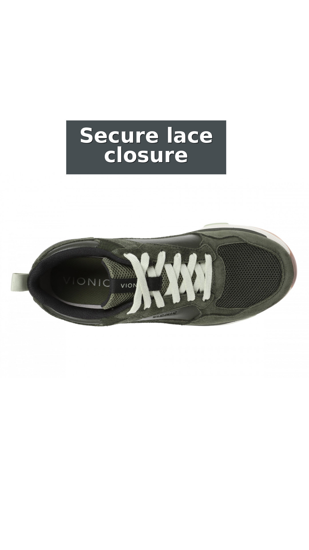 Vionic Walk Strider Weekender Women's Sneaker style detail 7: Secure lace closure