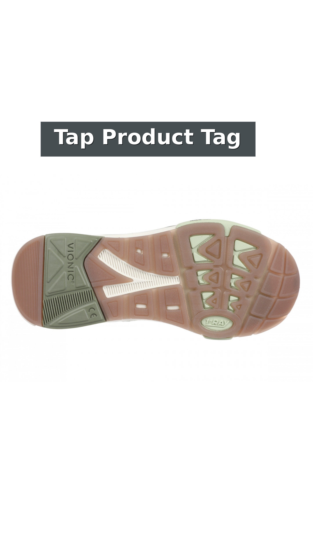 Vionic Walk Strider Weekender Women's Sneaker style detail 12: Tap Product Tag