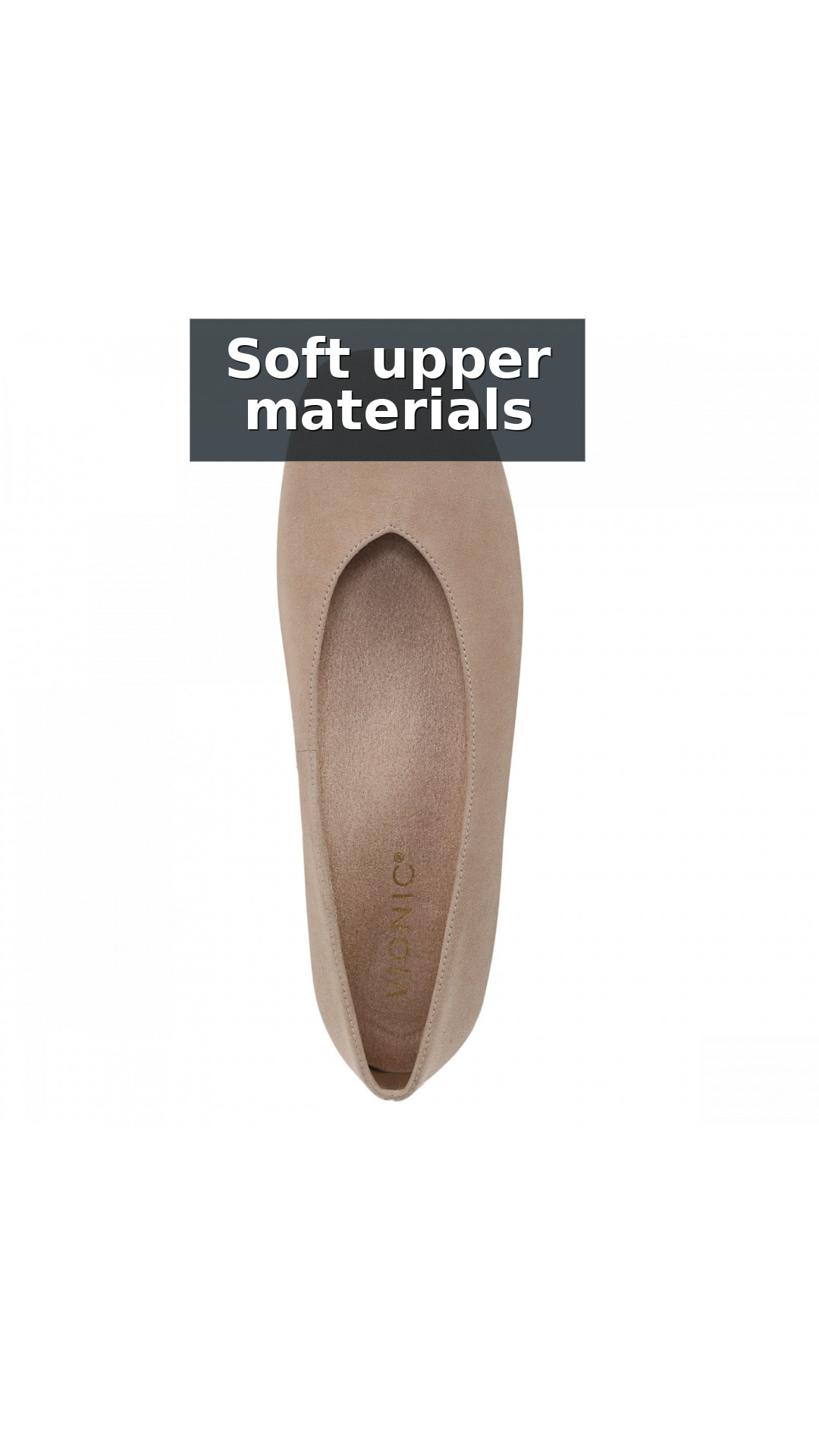 Vionic Petra Women's Ballet Flats style detail 5: Soft upper materials