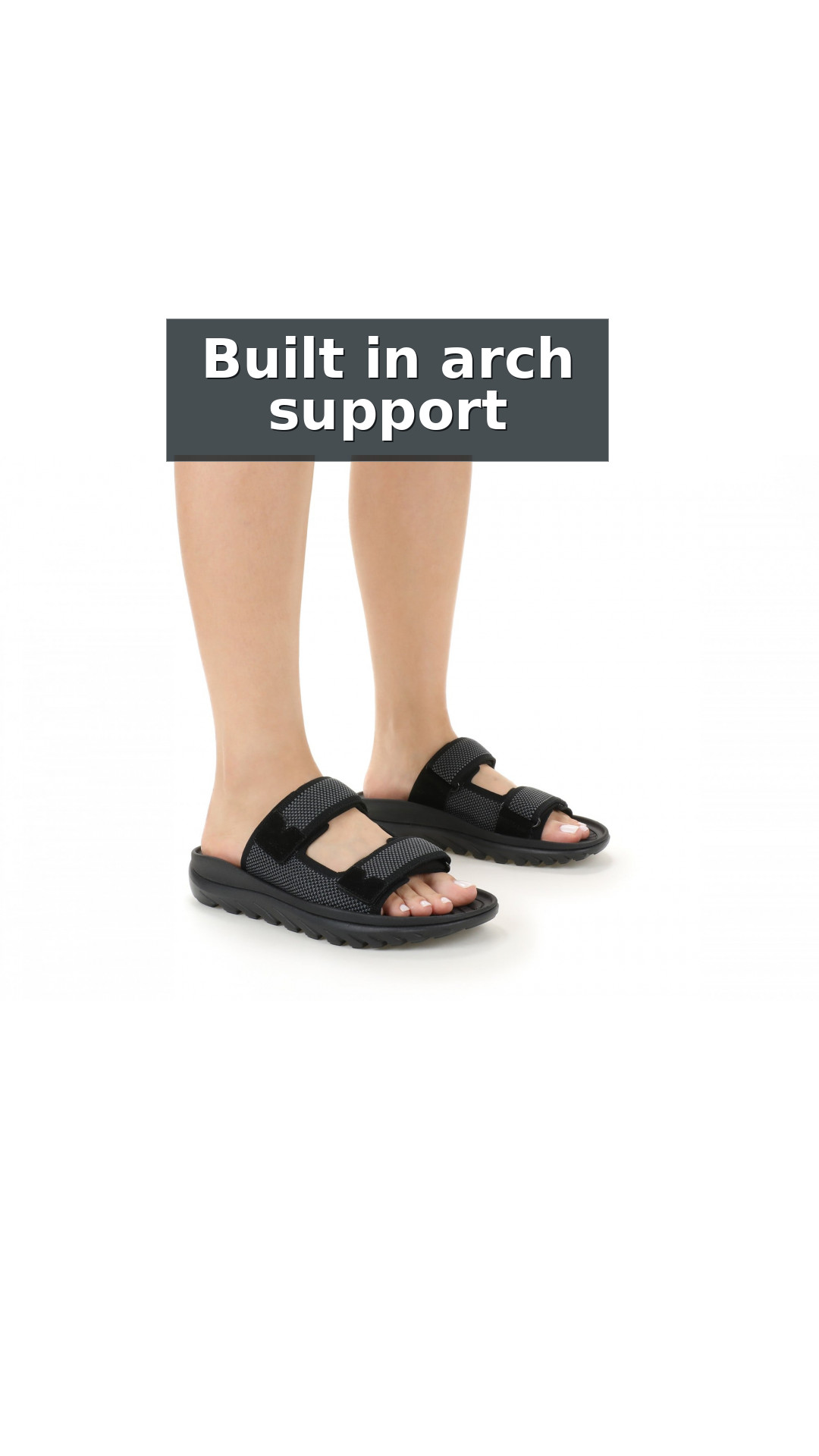 Vionic Hope Rx Women's Supportive Orthotic Slide Sandal with Arch Support style detail 2: Built in arch support