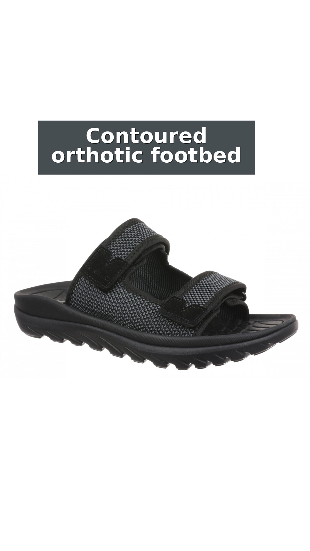 Vionic Hope Rx Women's Supportive Orthotic Slide Sandal with Arch Support style detail 3: Contoured orthotic footbed