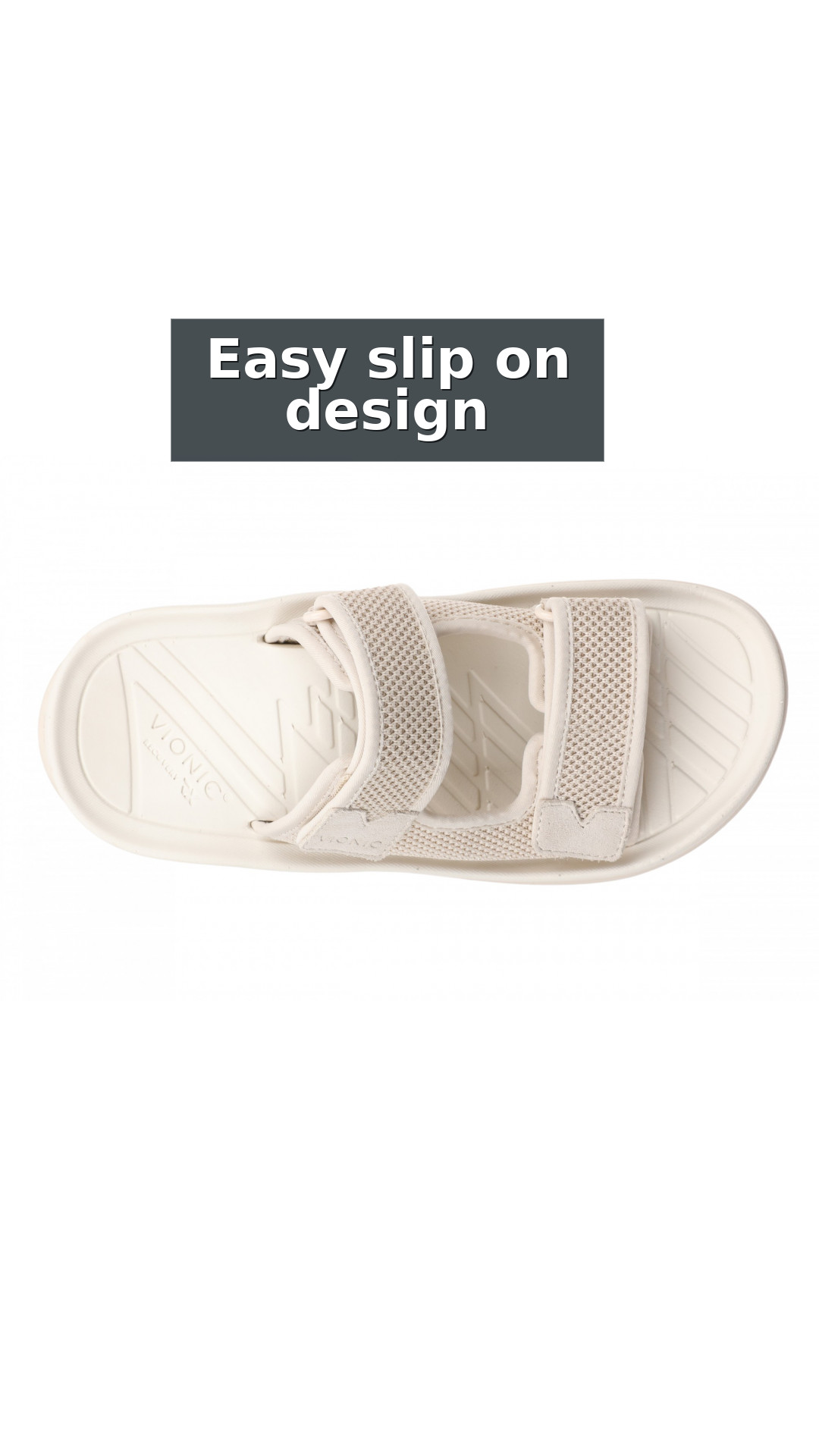 Vionic Hope Rx Women's Supportive Orthotic Slide Sandal with Arch Support style detail 5: Easy slip on design
