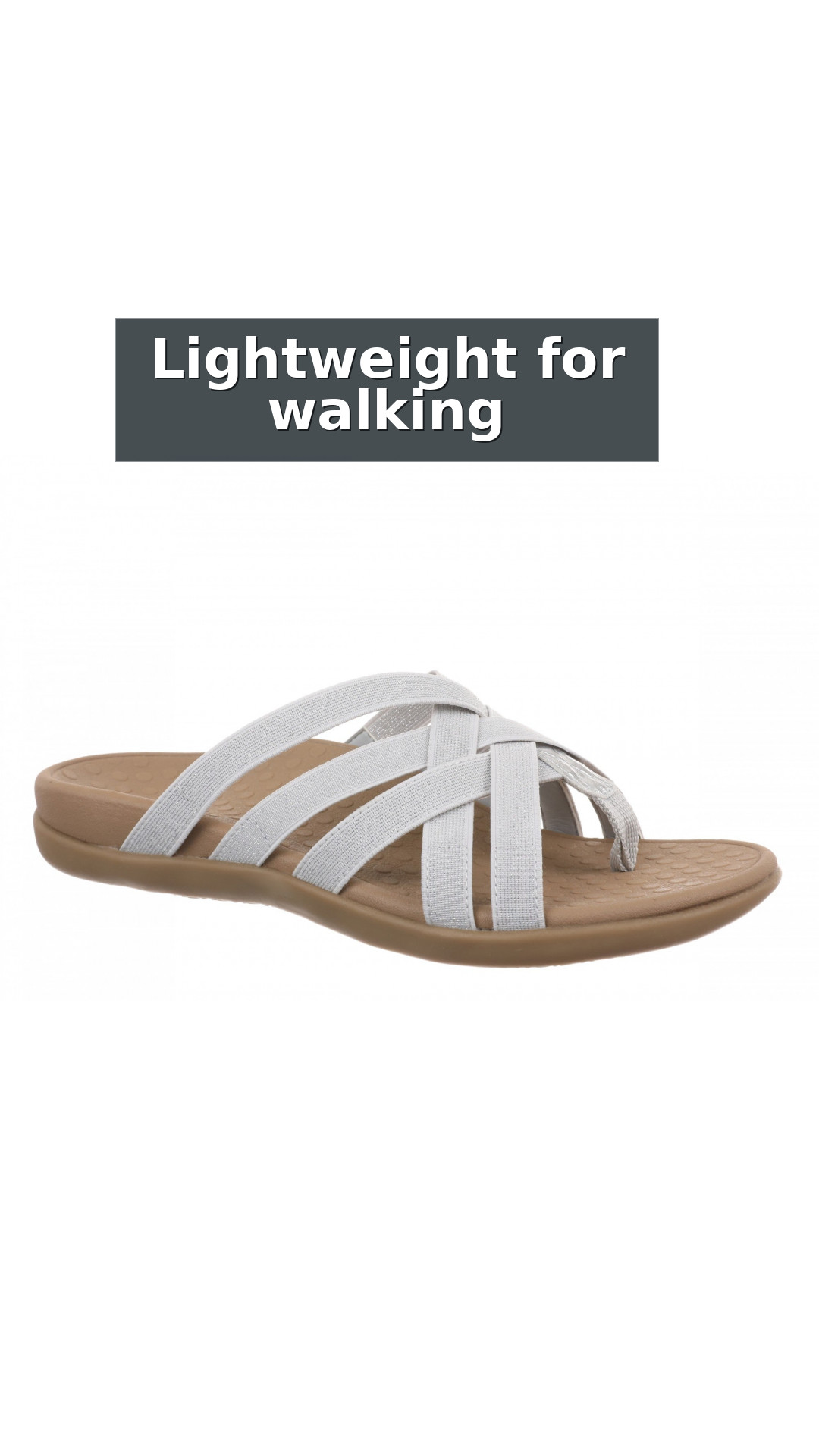 Vionic Tia Women's Sandal - Women's Stretchy Gore Orthotic Arch Support Sandal style detail 5: Lightweight for walking