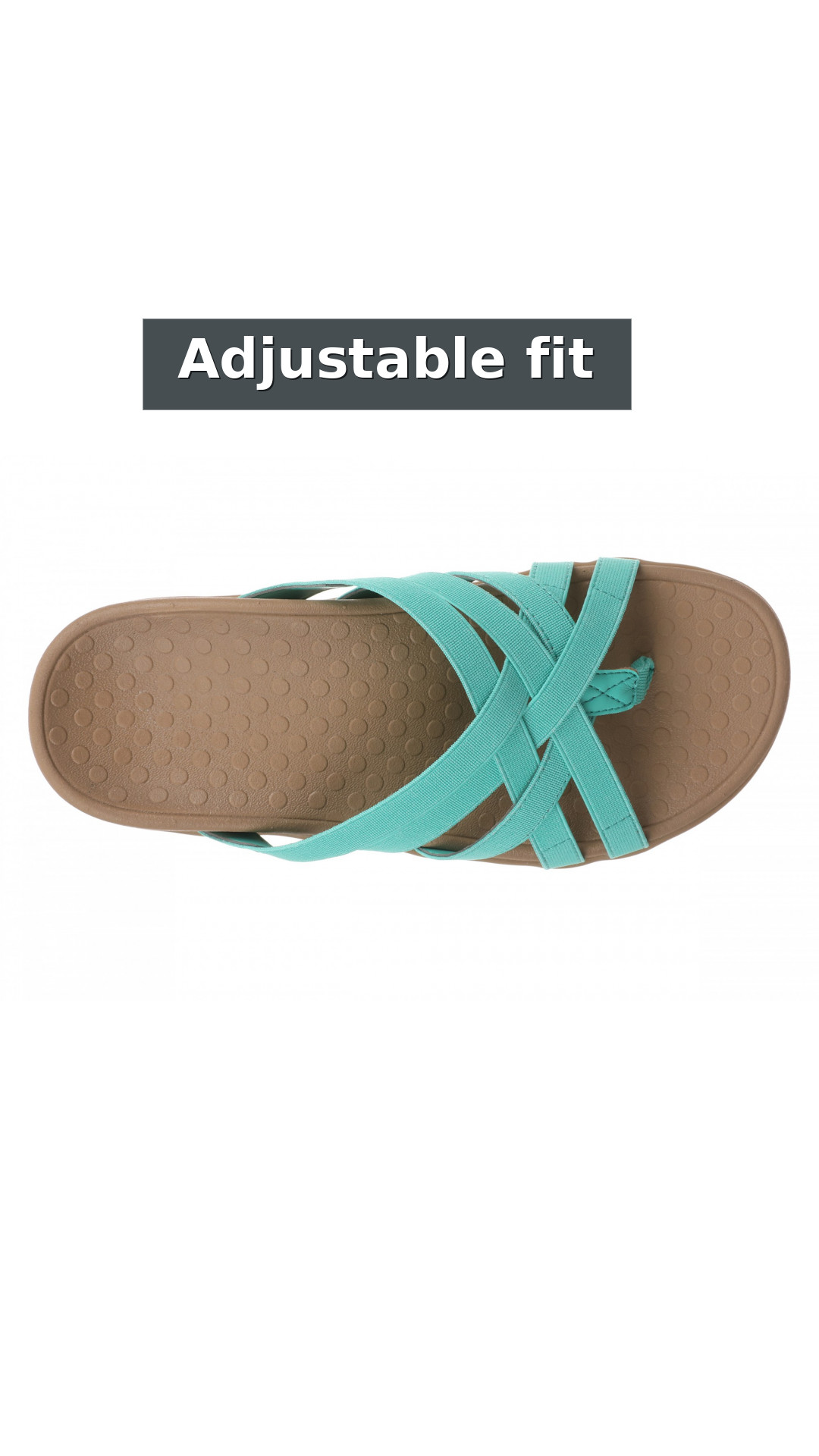 Vionic Tia Women's Sandal - Women's Stretchy Gore Orthotic Arch Support Sandal style detail 9: Adjustable fit