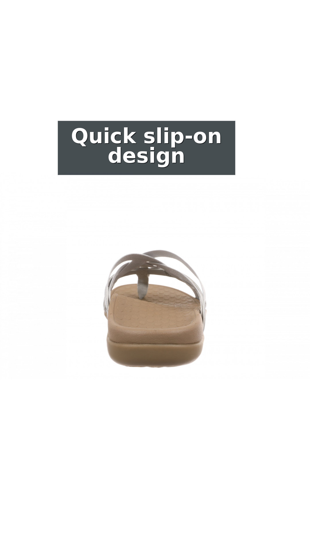 Vionic Tia Women's Sandal - Women's Stretchy Gore Orthotic Arch Support Sandal style detail 11: Quick slip-on design