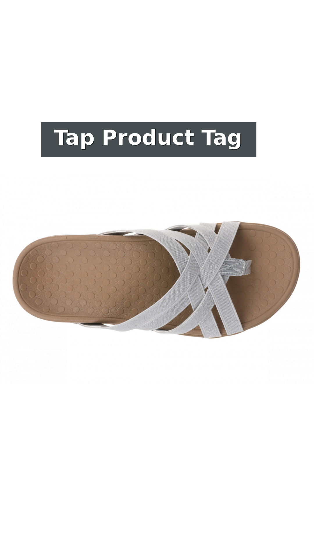 Vionic Tia Women's Sandal - Women's Stretchy Gore Orthotic Arch Support Sandal style detail 12: Tap Product Tag