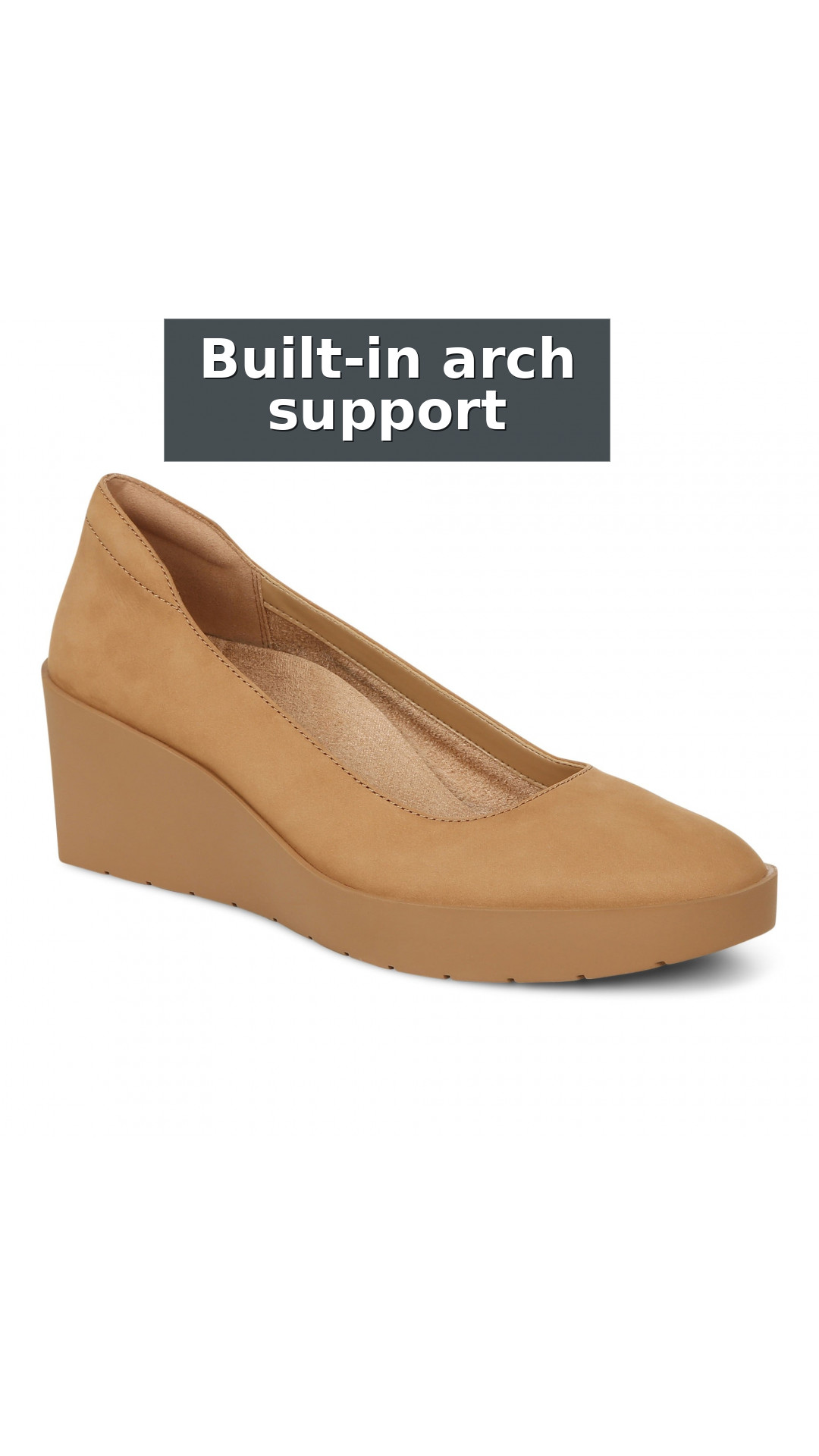 Vionic Sereno Women's Wedge Heel Comfort Pump style detail 2: Built-in arch support
