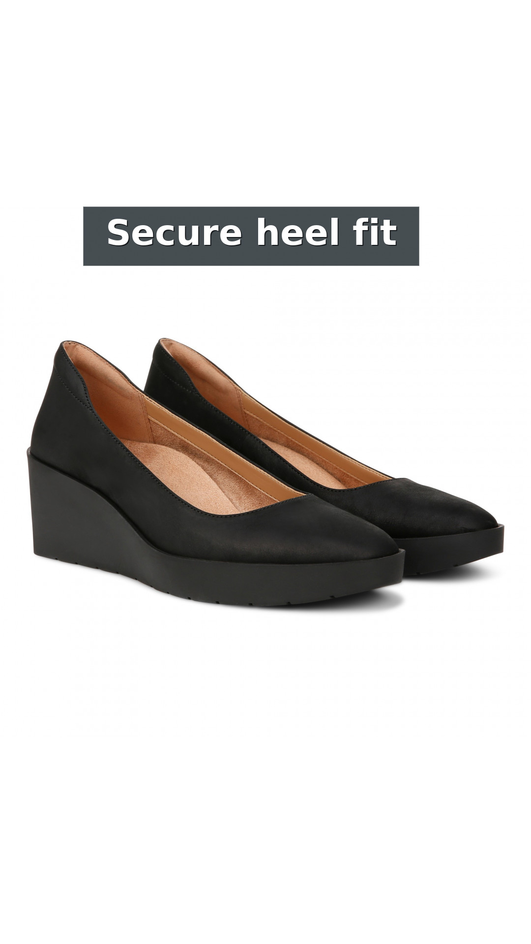 Vionic Sereno Women's Wedge Heel Comfort Pump style detail 8: Secure heel fit