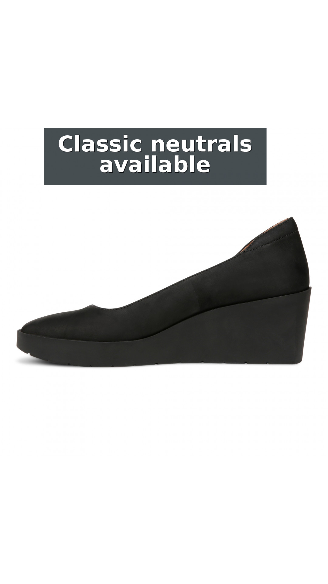 Vionic Sereno Women's Wedge Heel Comfort Pump style detail 11: Classic neutrals available