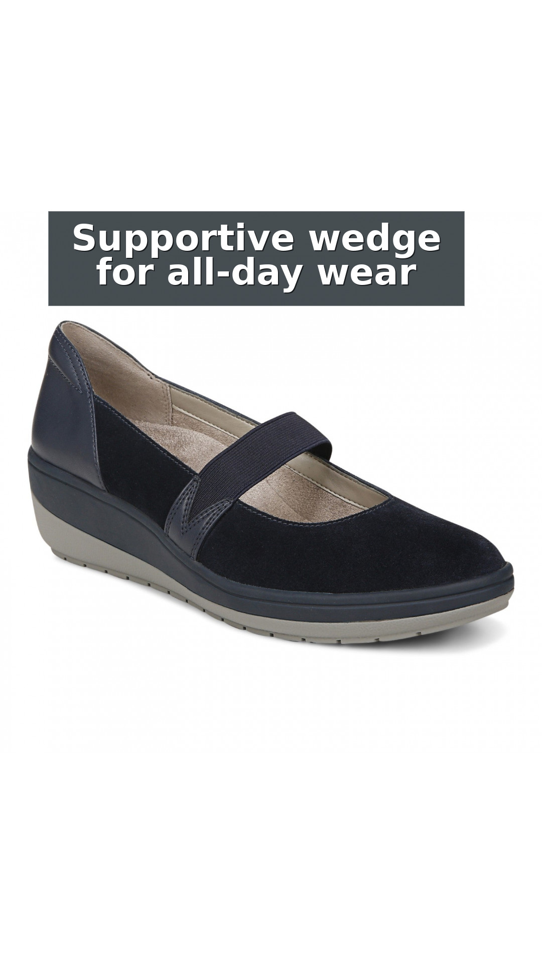 Vionic Judie Women's Orthotic Mary Jane Wedge Casual Shoe style detail 2: Supportive wedge for all-day wear