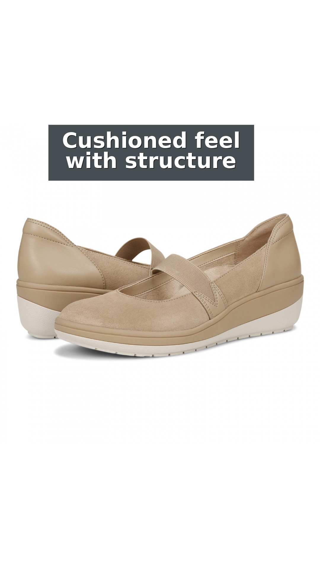 Vionic Judie Women's Orthotic Mary Jane Wedge Casual Shoe style detail 4: Cushioned feel with structure