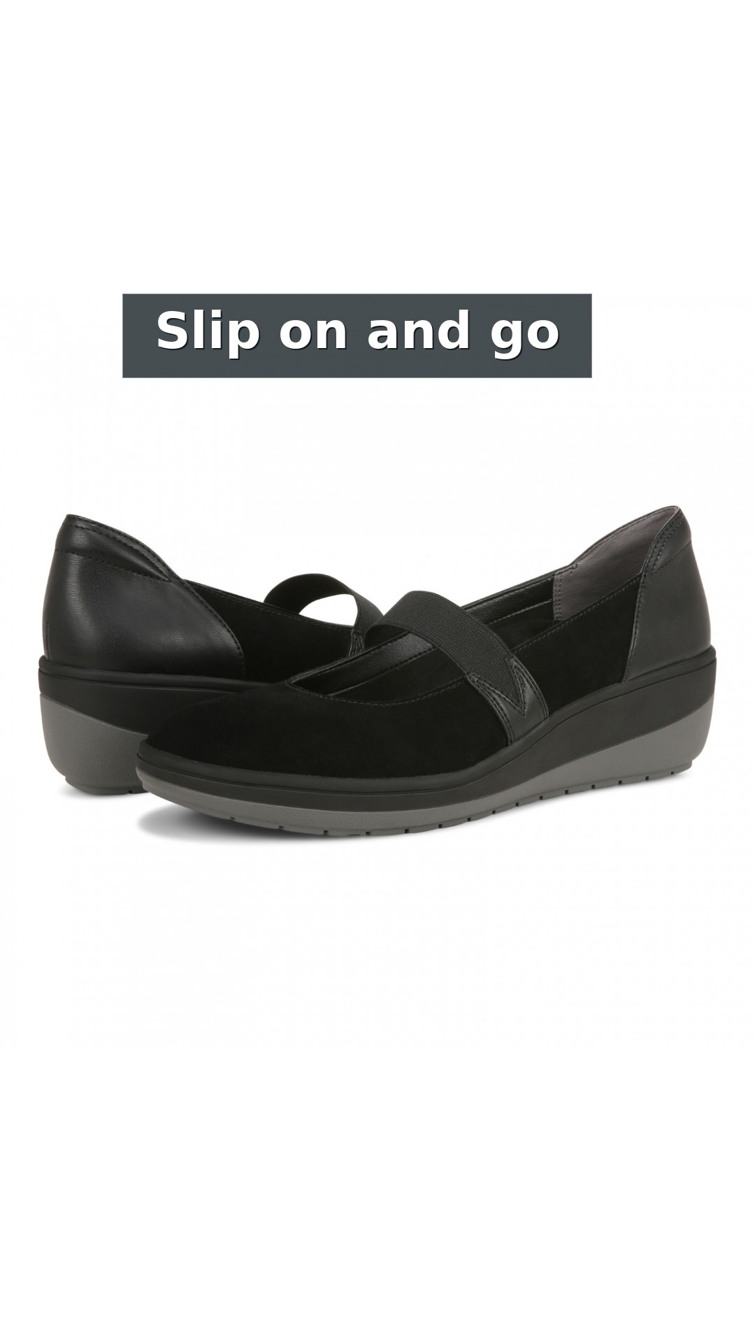 Vionic Judie Women's Orthotic Mary Jane Wedge Casual Shoe style detail 5: Slip on and go
