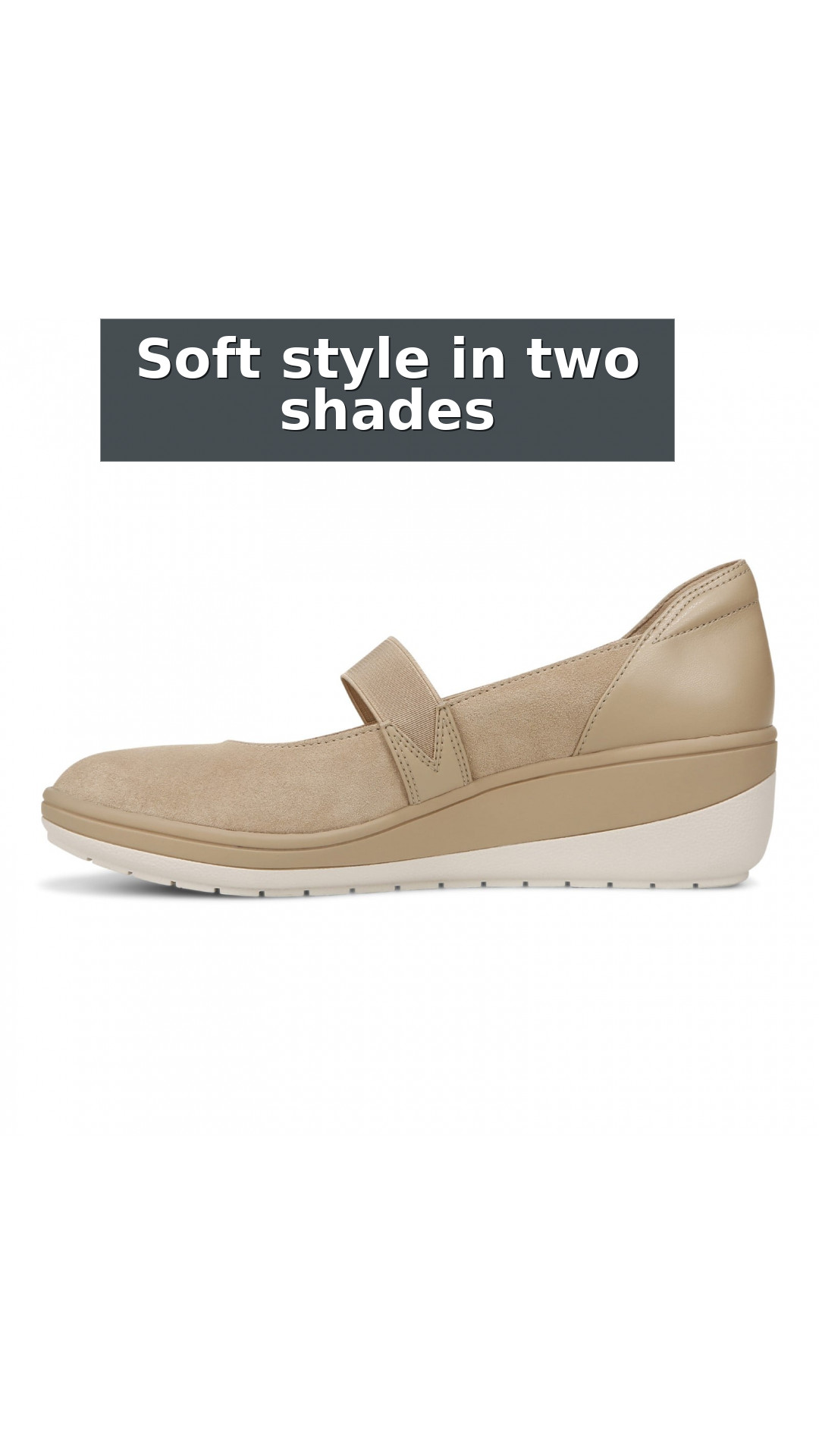 Vionic Judie Women's Orthotic Mary Jane Wedge Casual Shoe style detail 10: Soft style in two shades