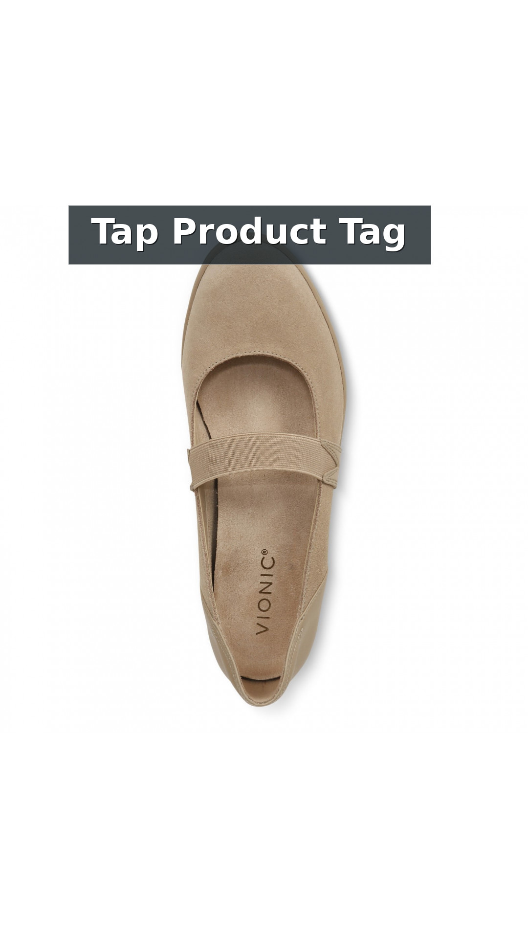 Vionic Judie Women's Orthotic Mary Jane Wedge Casual Shoe style detail 12: Tap Product Tag