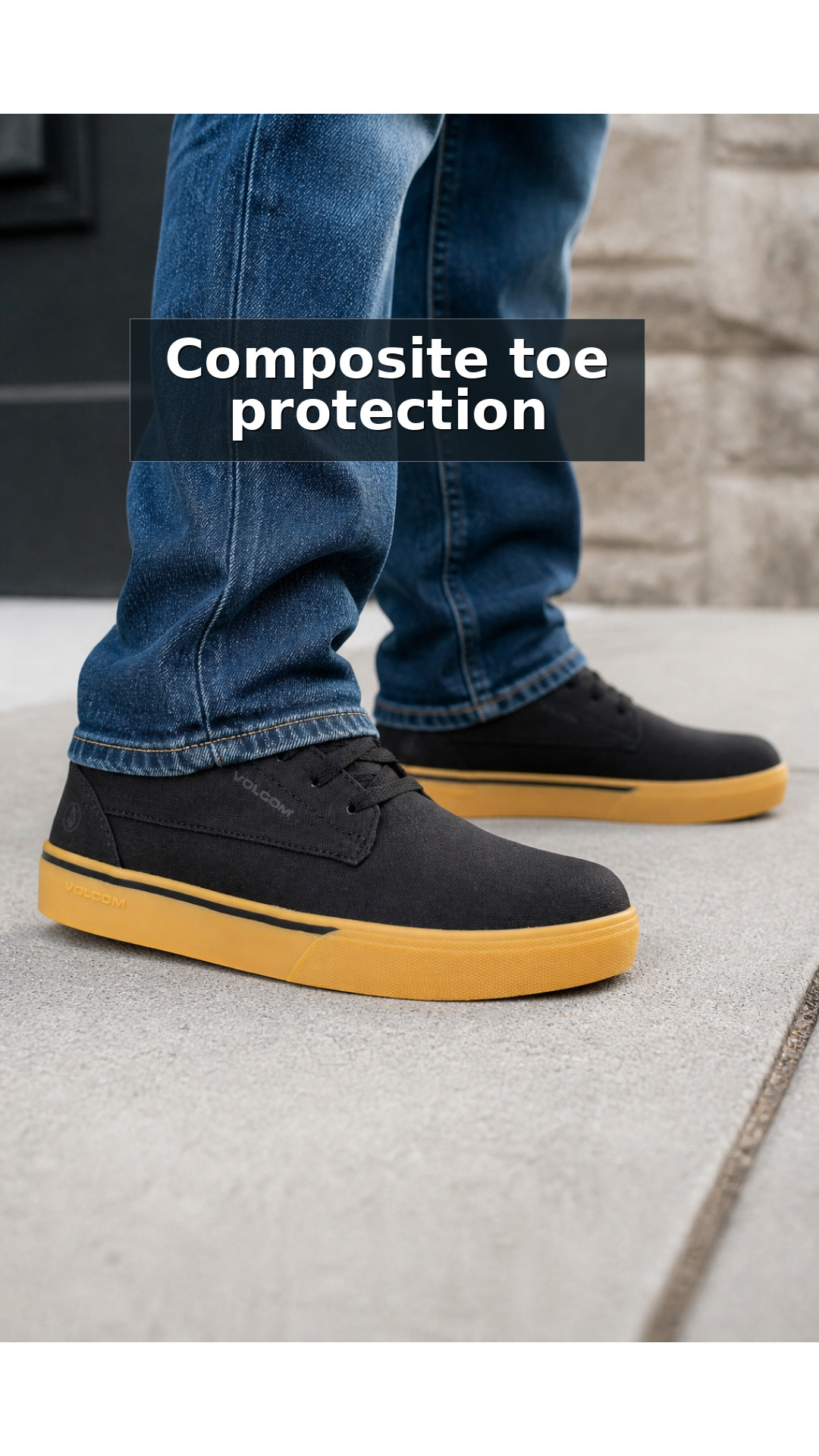 Volcom True Men's Composite Toe Slip Resistant SD10 Static Dissipative Work Shoe style detail 2: Composite toe protection