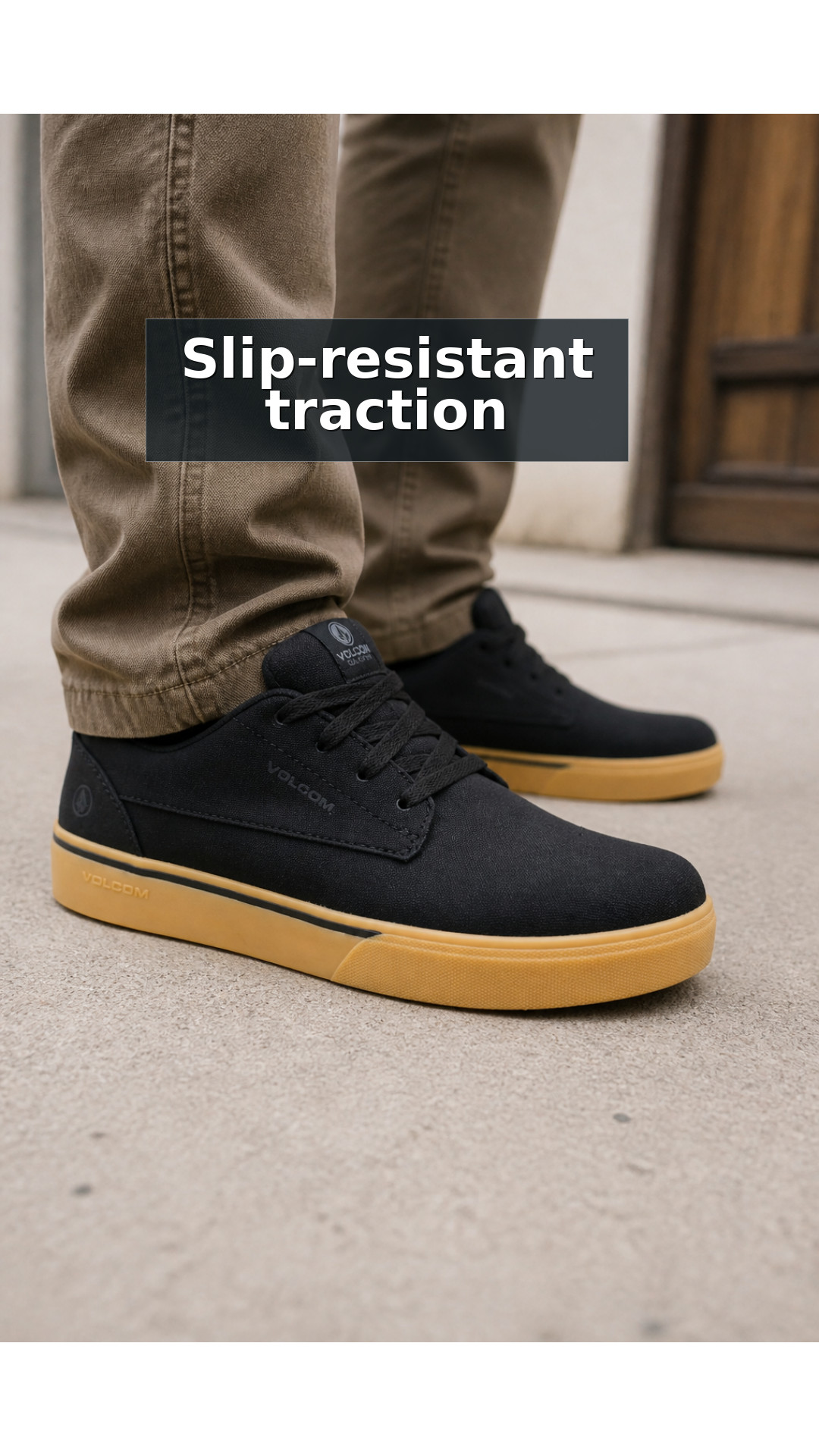 Volcom True Men's Composite Toe Slip Resistant SD10 Static Dissipative Work Shoe style detail 3: Slip-resistant traction