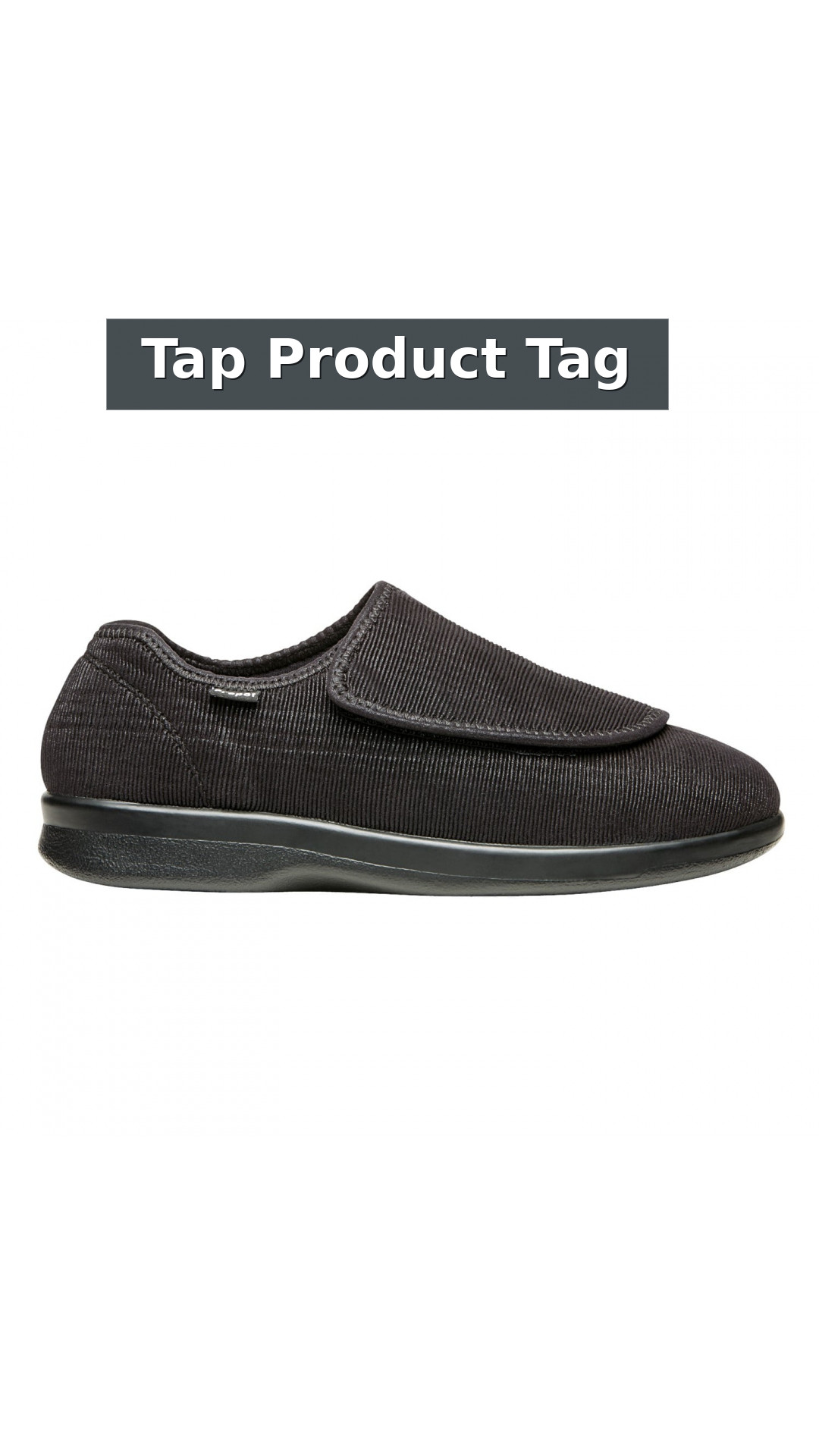 Propet Cush 'N Foot - Men's Orthopedic Stretchable A5500 Diabetic Shoes style detail 12: Tap Product Tag