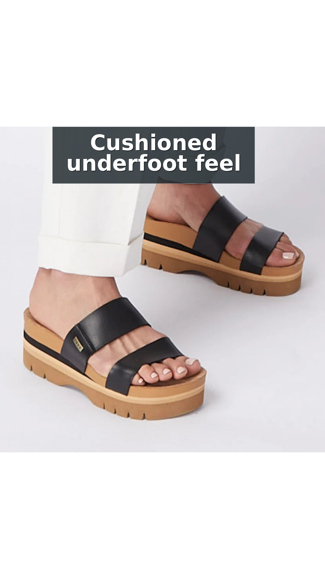 Reef Cushion Vista Hi 2.5 Women's Platform Sandals style detail 2: Cushioned underfoot feel