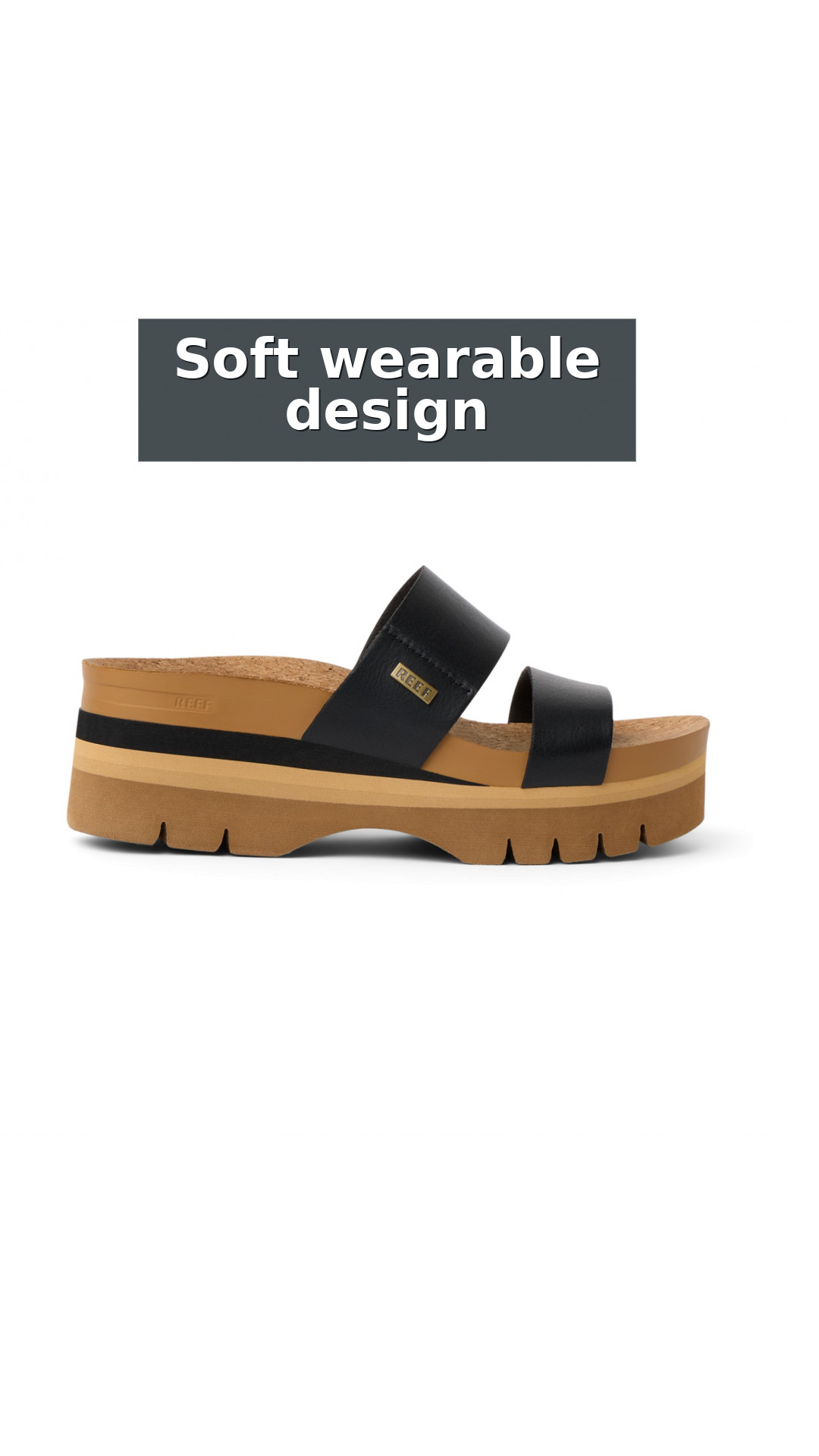 Reef Cushion Vista Hi 2.5 Women's Platform Sandals style detail 4: Soft wearable design