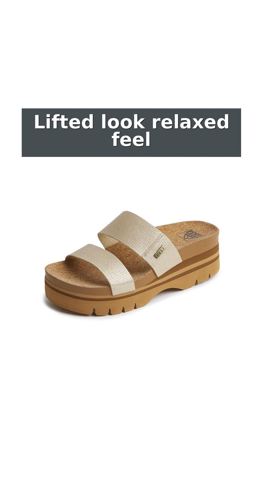 Reef Cushion Vista Hi 2.5 Women's Platform Sandals style detail 9: Lifted look relaxed feel