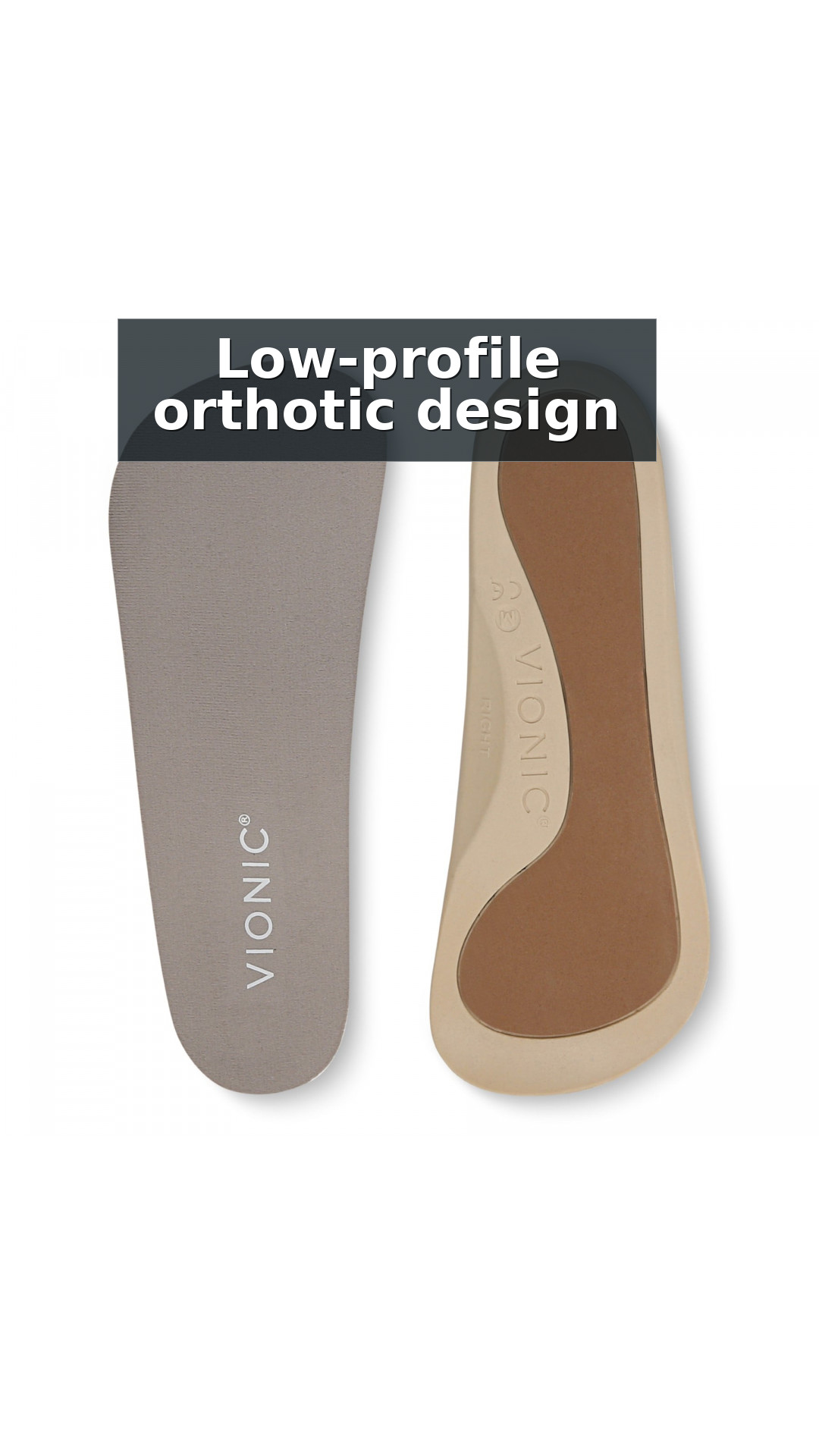 Vionic Slim Fit Orthotic Insoles - Support for Dress Shoes & Heels style detail 3: Low-profile orthotic design