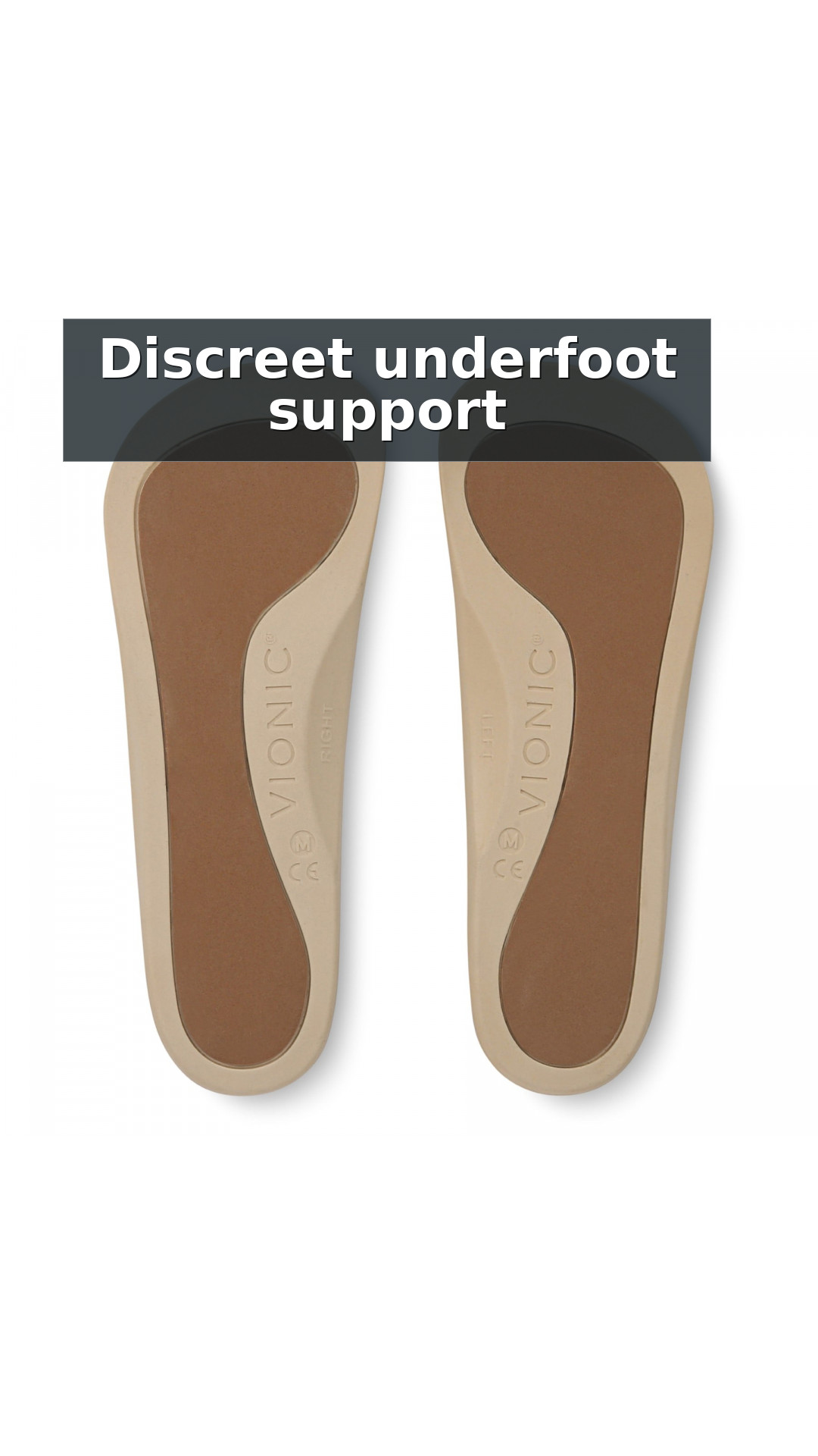 Vionic Slim Fit Orthotic Insoles - Support for Dress Shoes & Heels style detail 7: Discreet underfoot support
